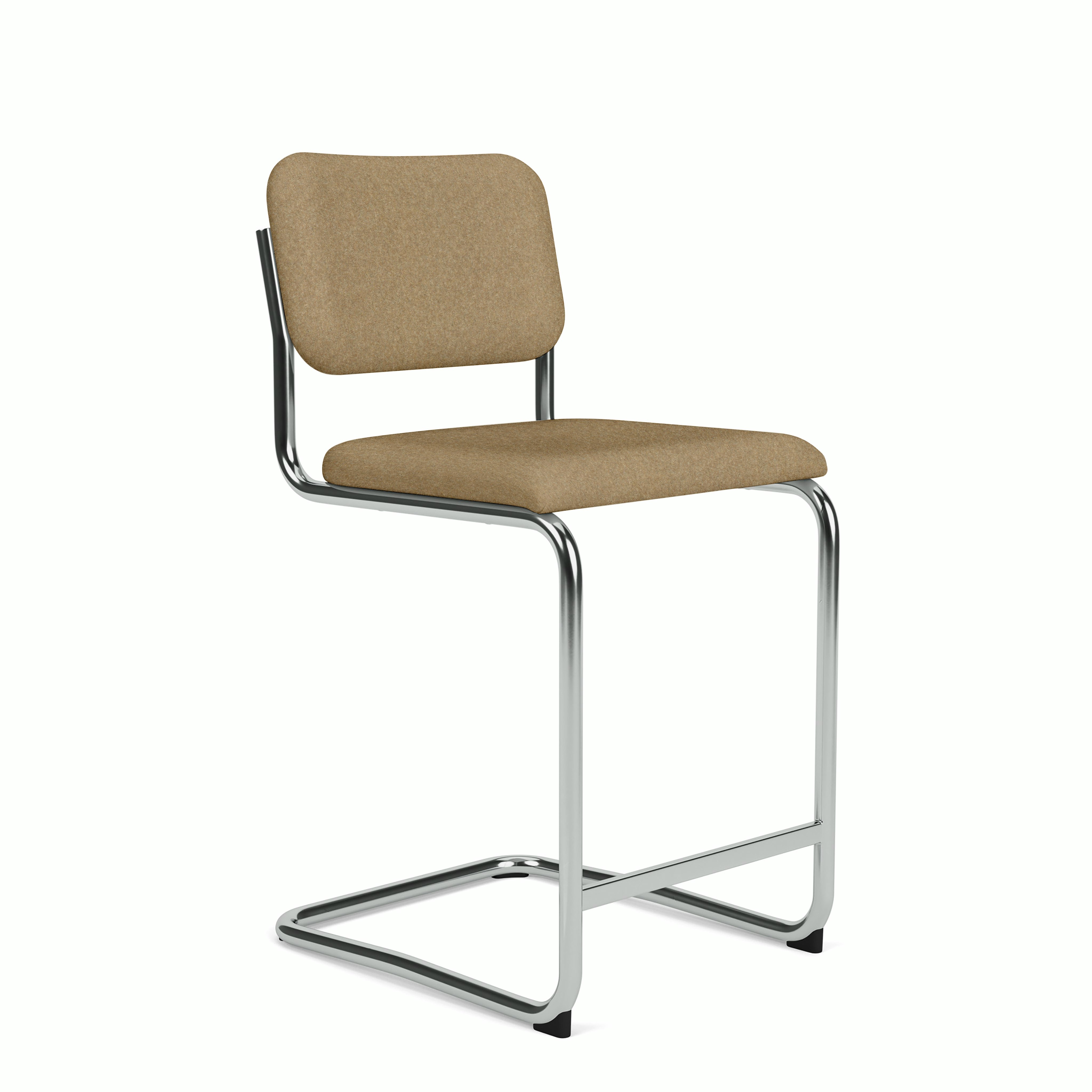 Cesca Upholstered Stool - Counter Height,  Fully Upholstered in Wow Factor Excursion,  Polished Chrome