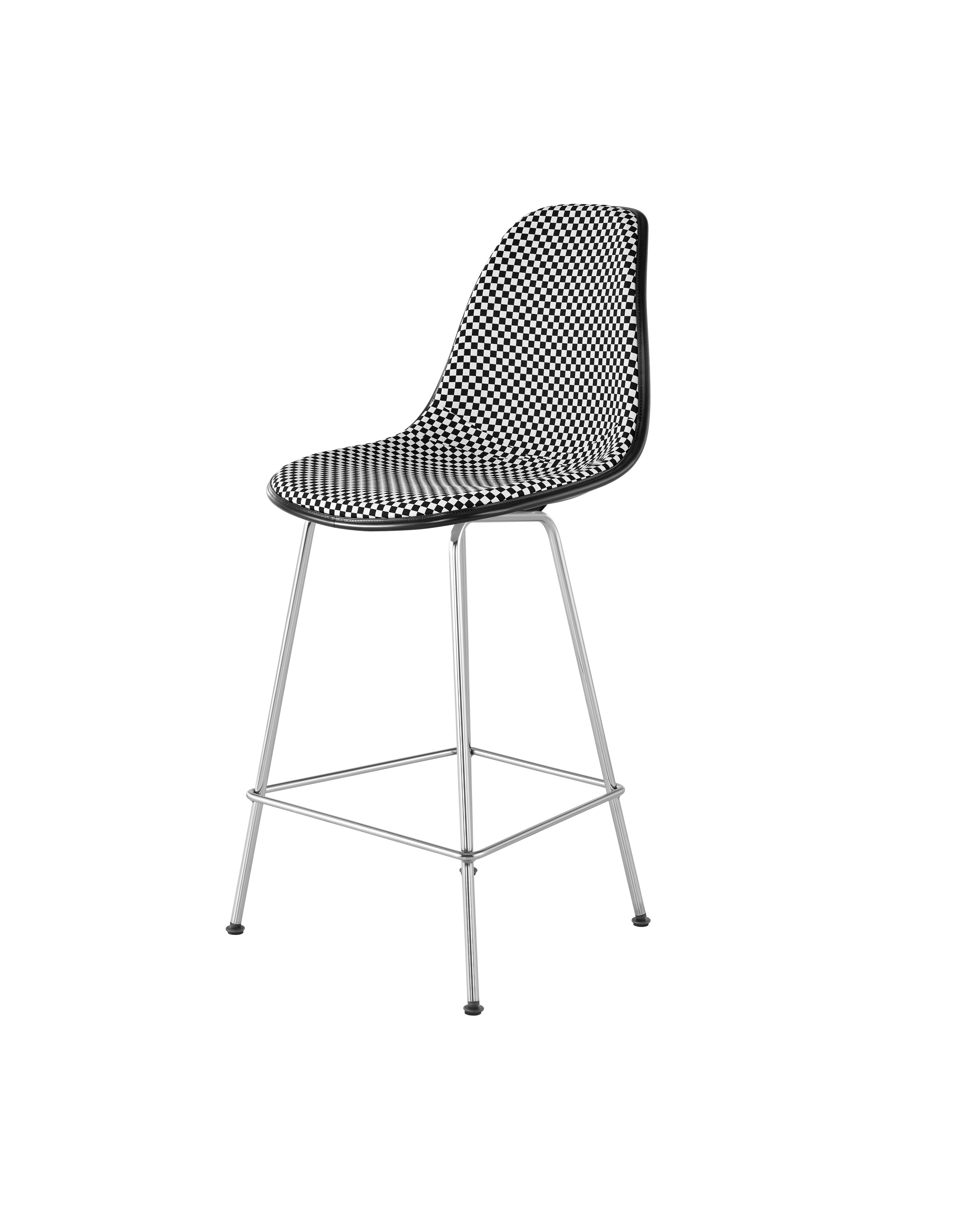 Eames Upholstered Molded Plastic Stool