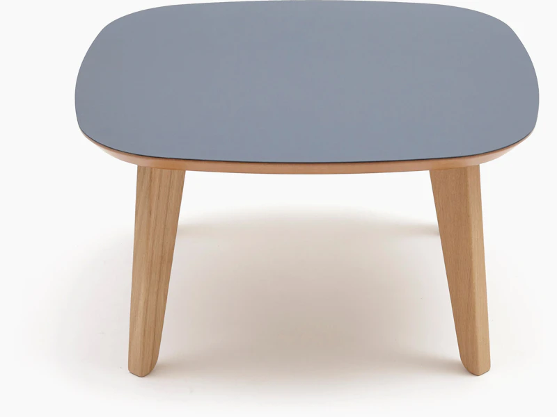 A square black Dalby Coffee Table, viewed from the side.