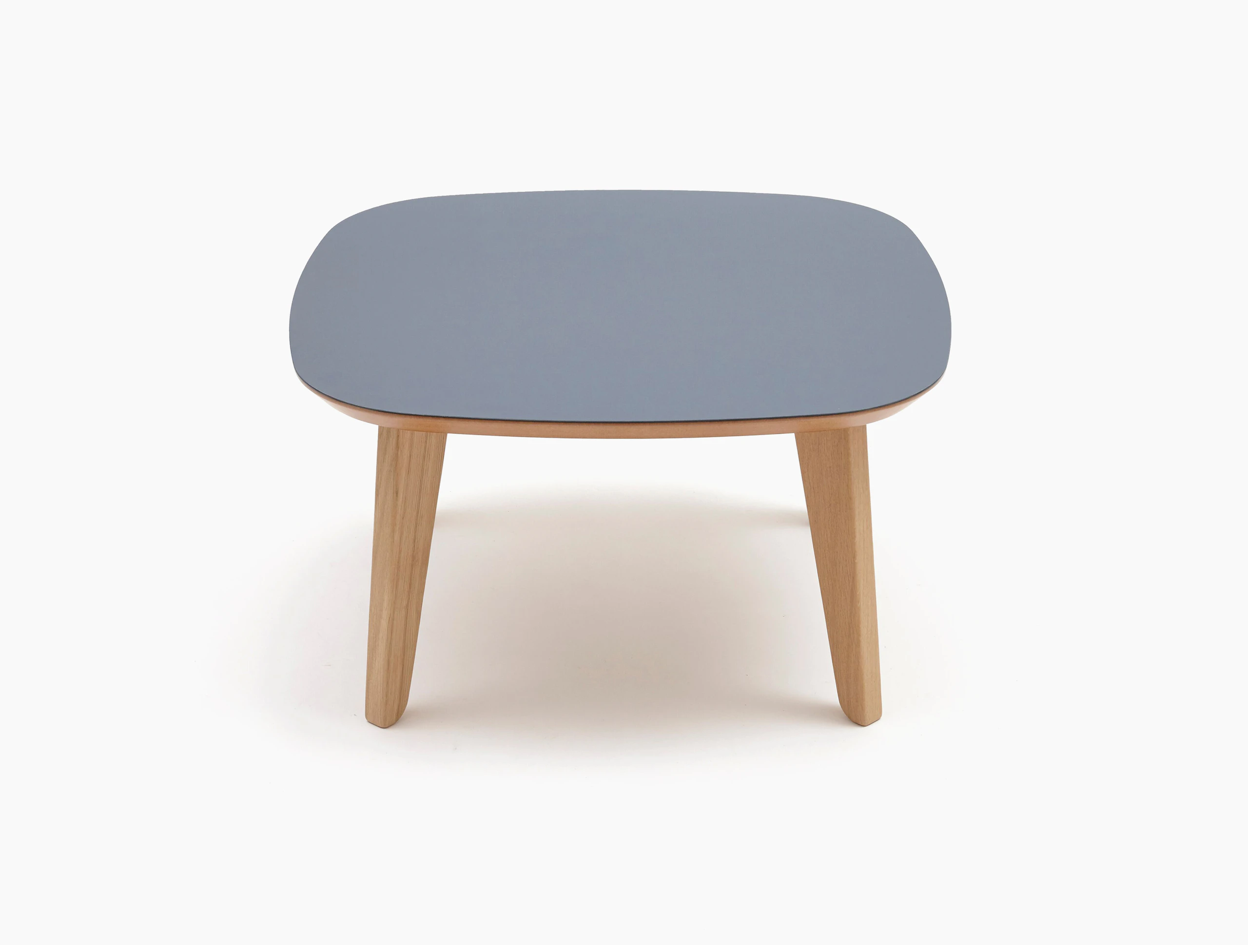 A square black Dalby Coffee Table, viewed from the side.