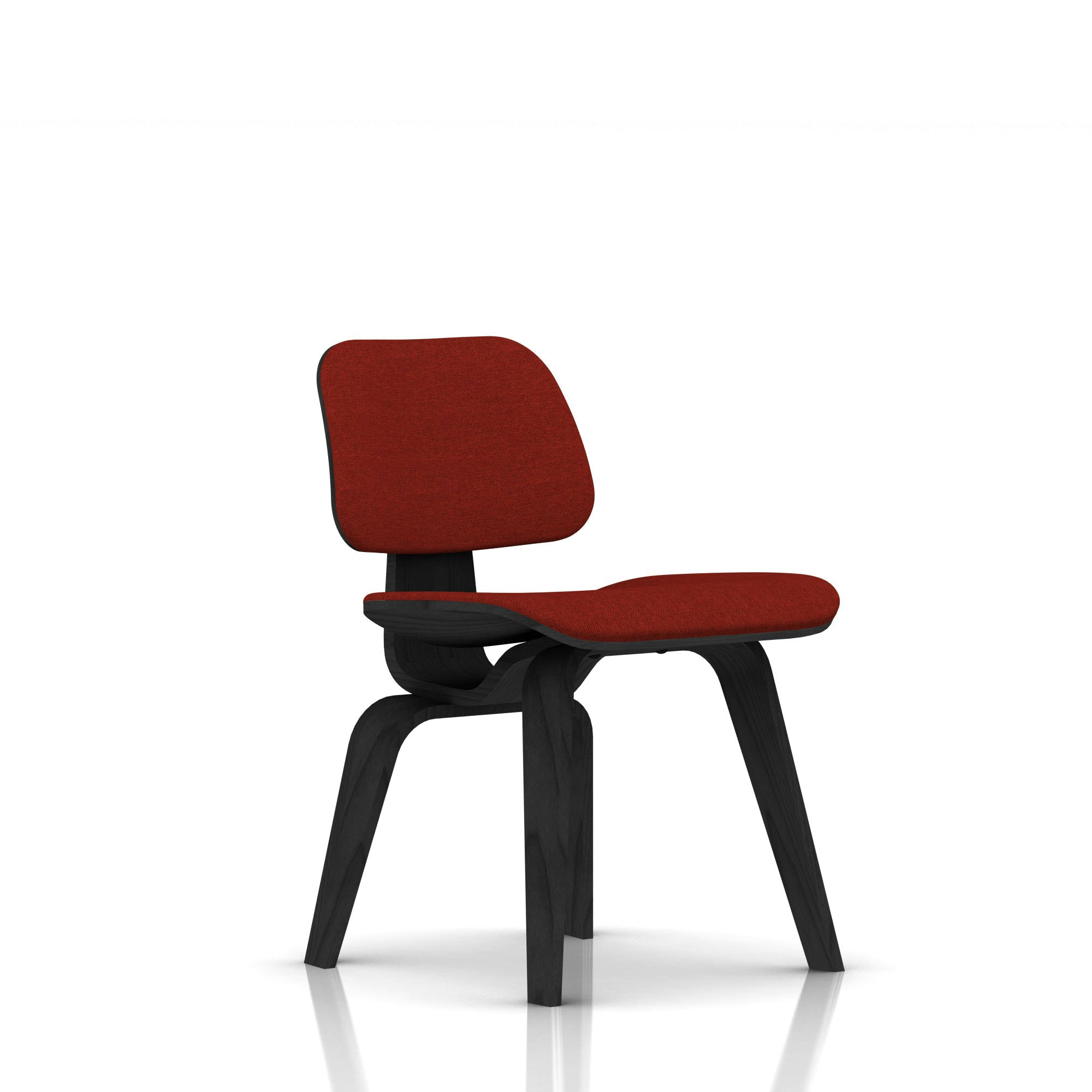 Eames Molded Plywood Dining Chair Wood Base (DCW), Upholstered