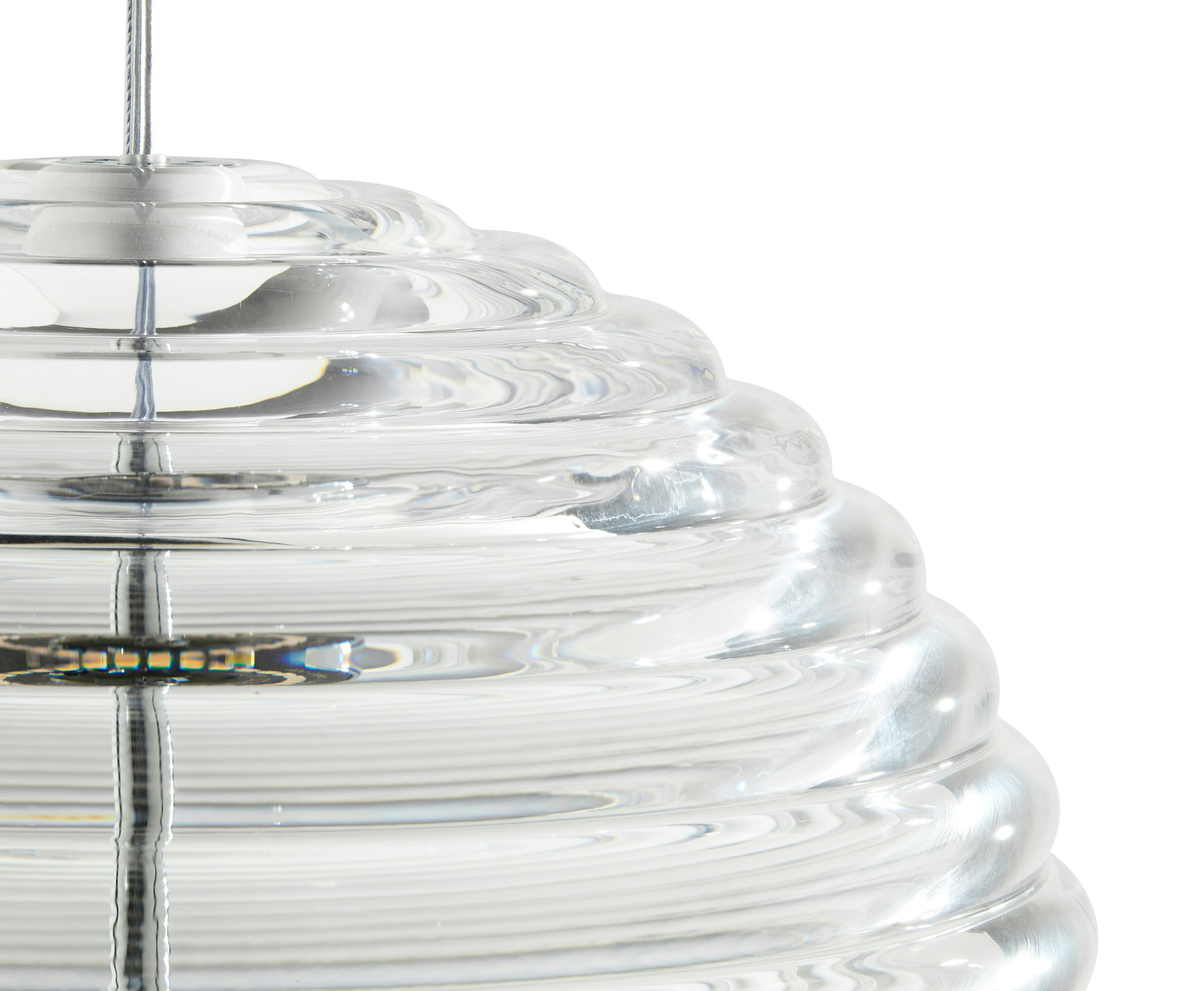 Press Pendant Sphere Clear LED - Glass