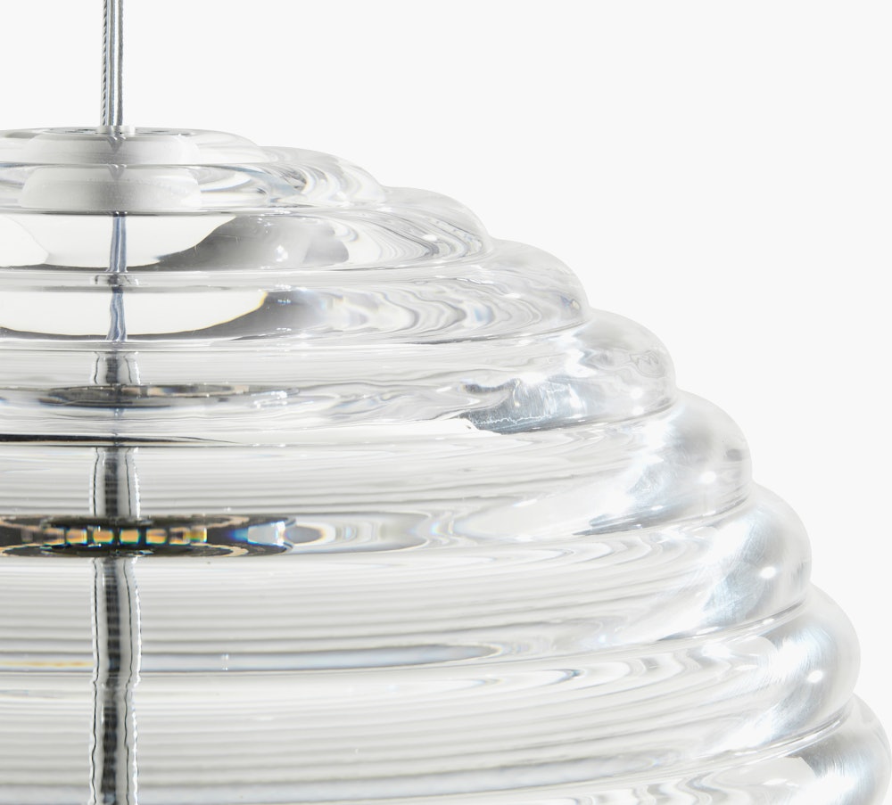 Press Pendant Sphere Clear LED - Glass