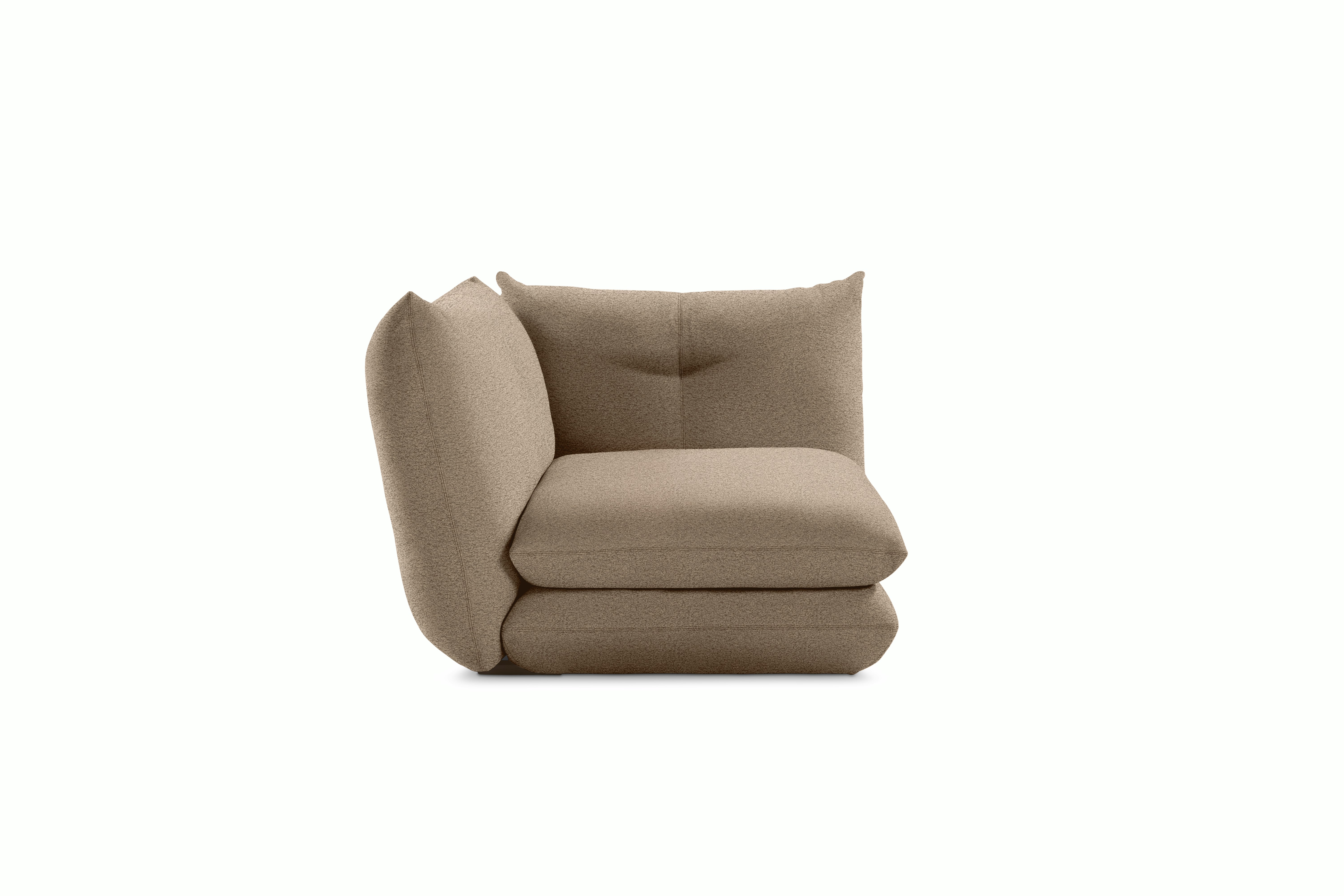 Pillo Corner Seat Module  - Standard or Deep Puff  Taupe