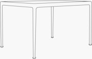 1966 Collection Porcelain Dining Table 30 Square - 38"