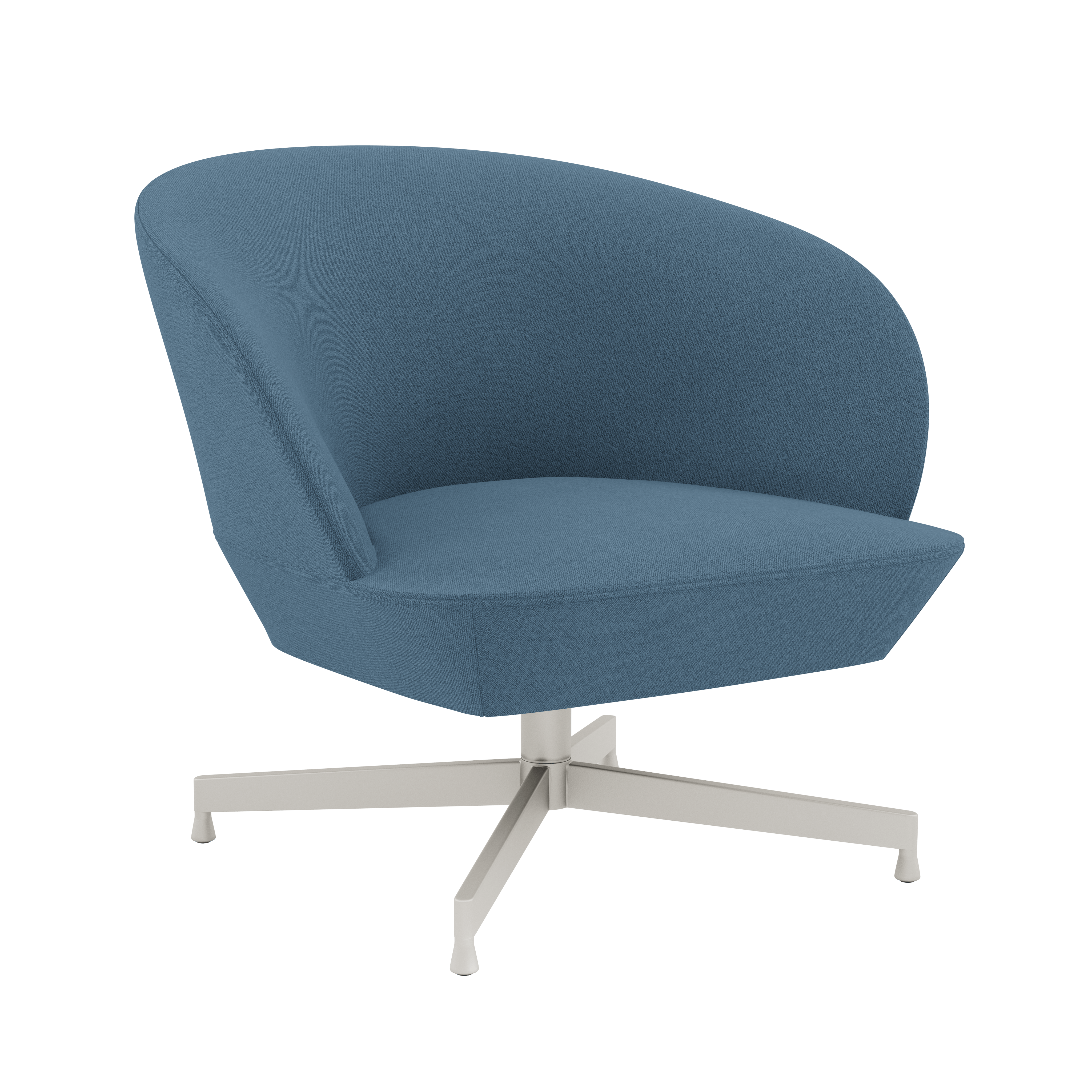 Oslo Lounge Chair, Vidar, 733 Periwinkle, Grey Base