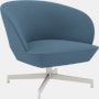 Oslo Lounge Chair, Vidar, 733 Periwinkle, Grey Base