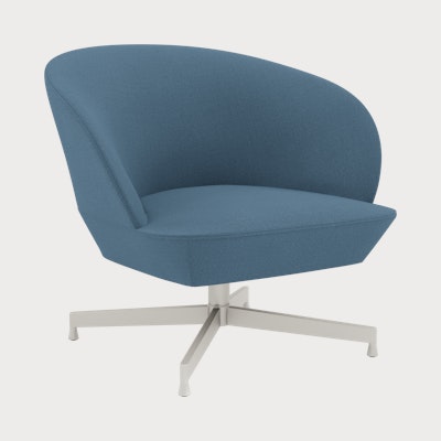 Oslo Lounge Chair, Vidar, 733 Periwinkle, Grey Base