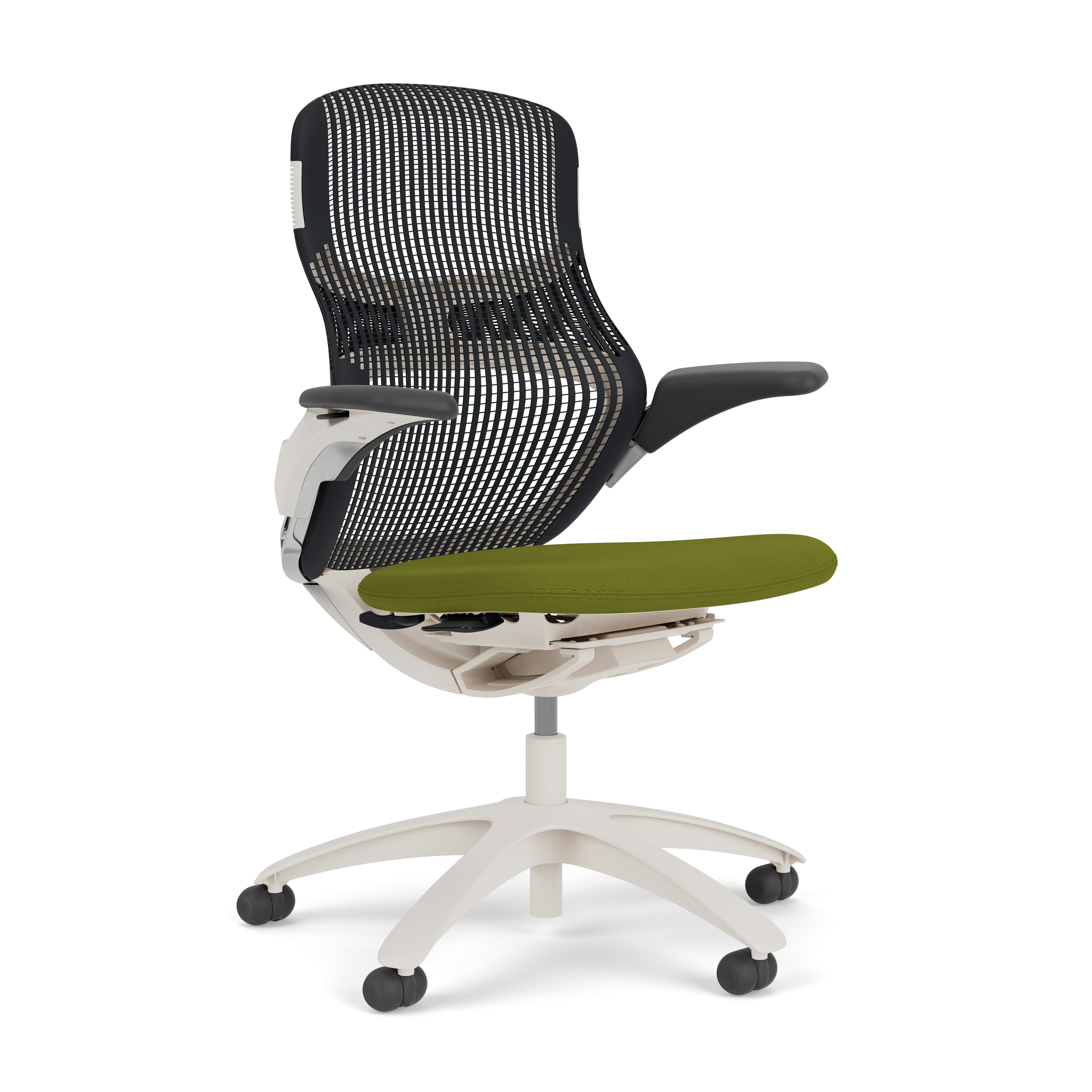 Generation Chair - Light, Height Adjustable, Onyx, Generation, Lemongrass, Plastic Standard, Hard Wheel