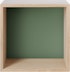 Stacked Storage Module,  Medium-Backboard\FINISH: Oak/Dusty Green
