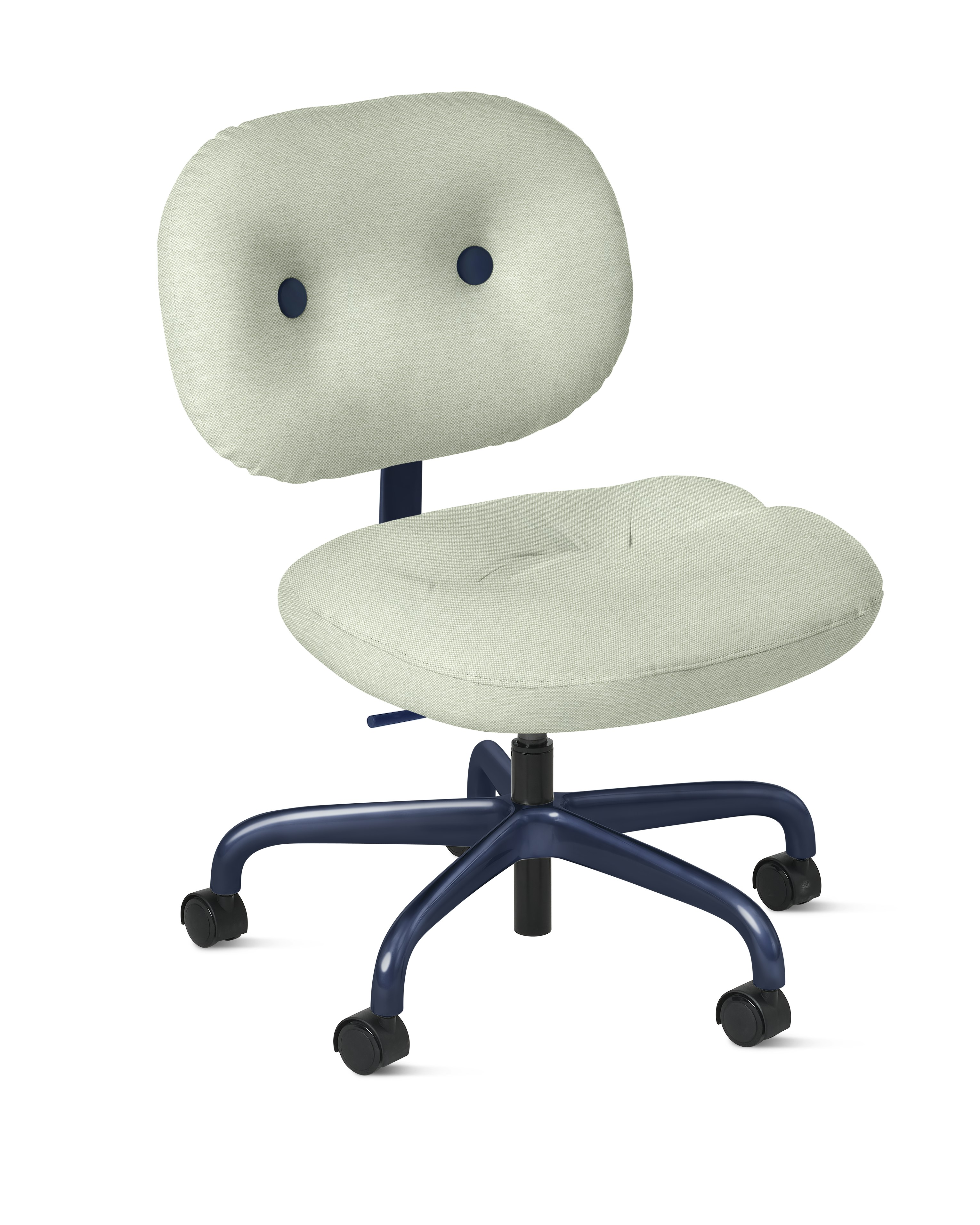 Morrison Hannah Task Chair - Without Arms,  Crossroad,  Gravel,  Iris,  Soft Caster FSC Certified