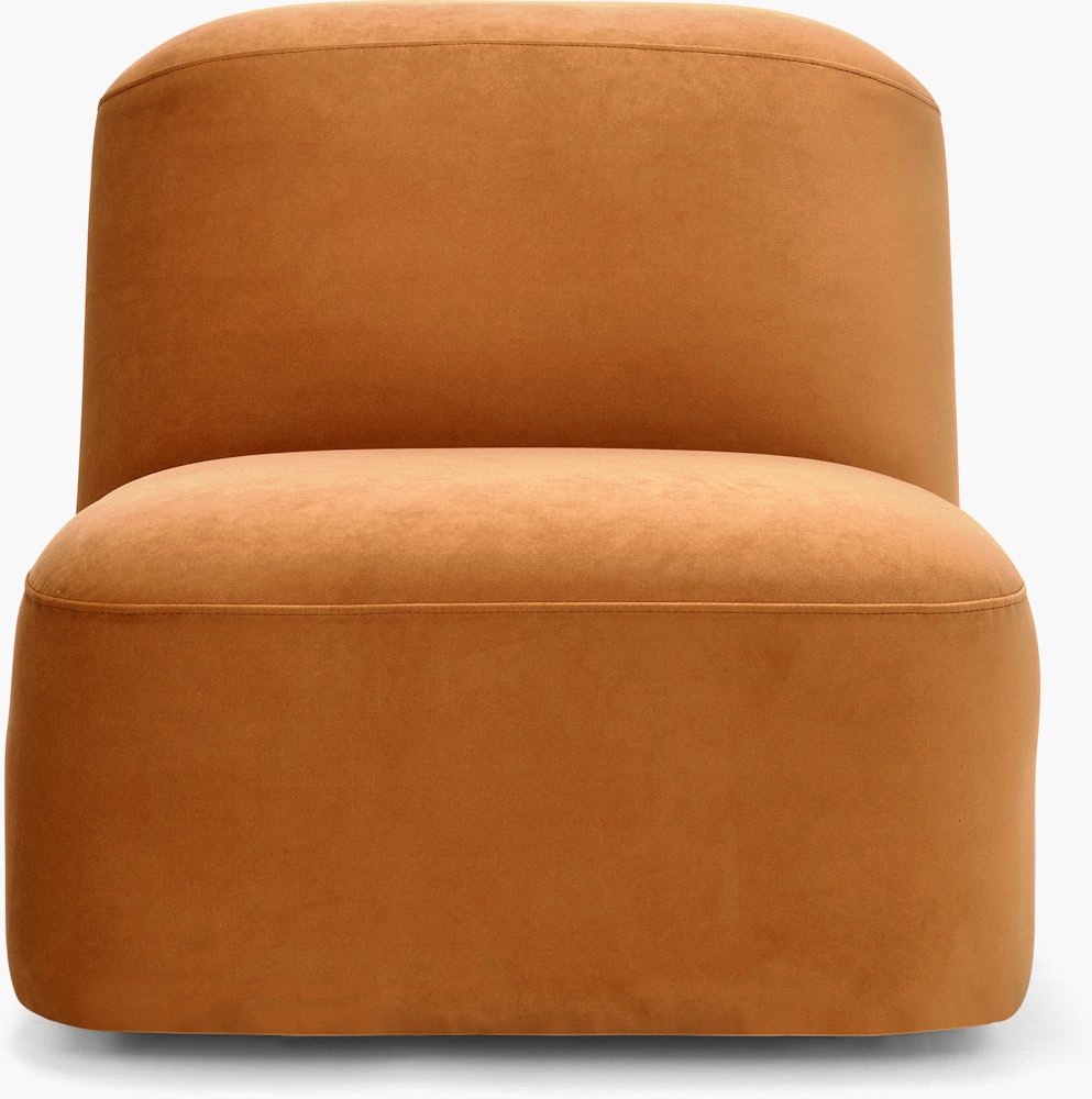 Muse Armless Single Seater, Velvet Caramel
