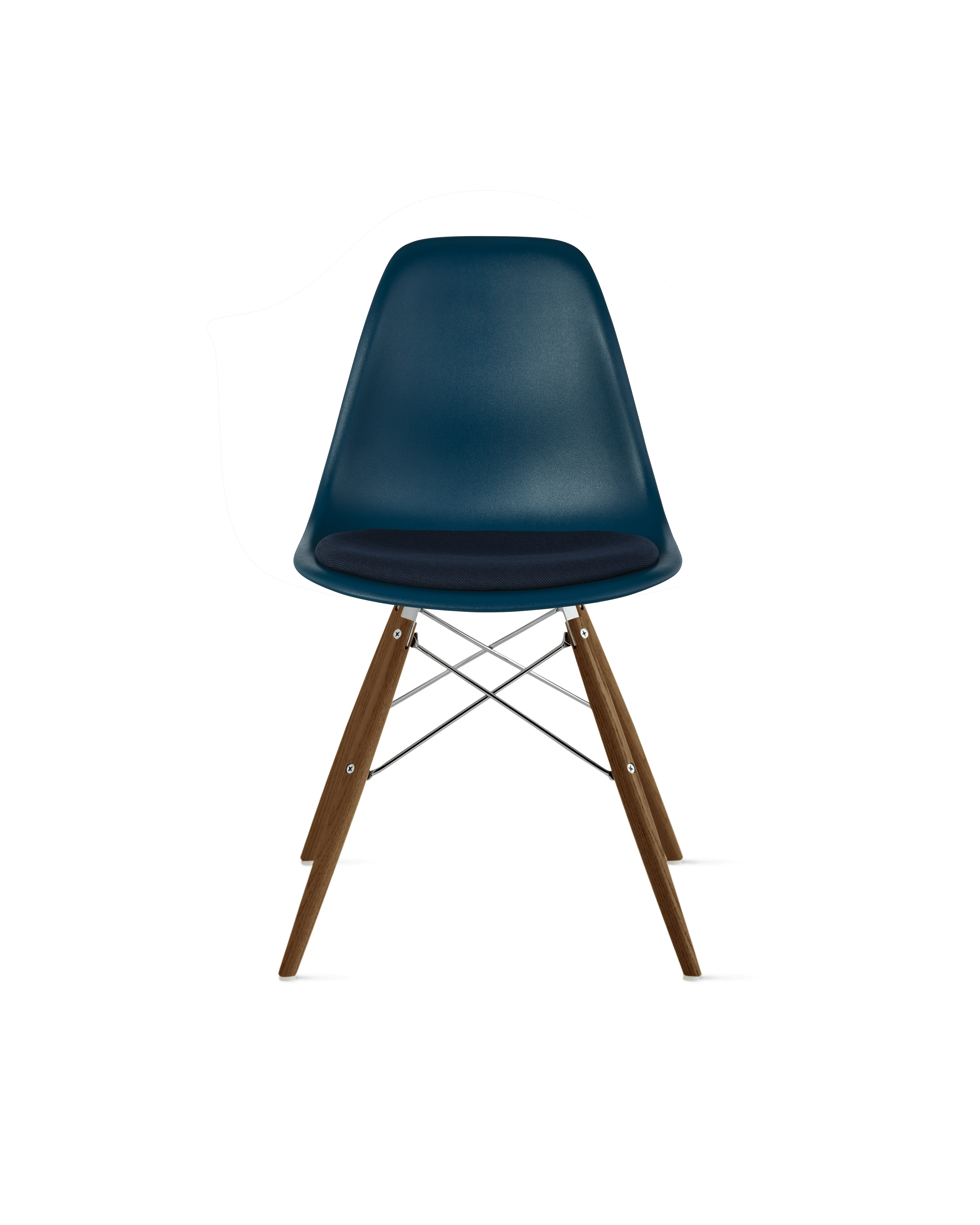 Eames Molded Plastic Side Chair with Seat Pad