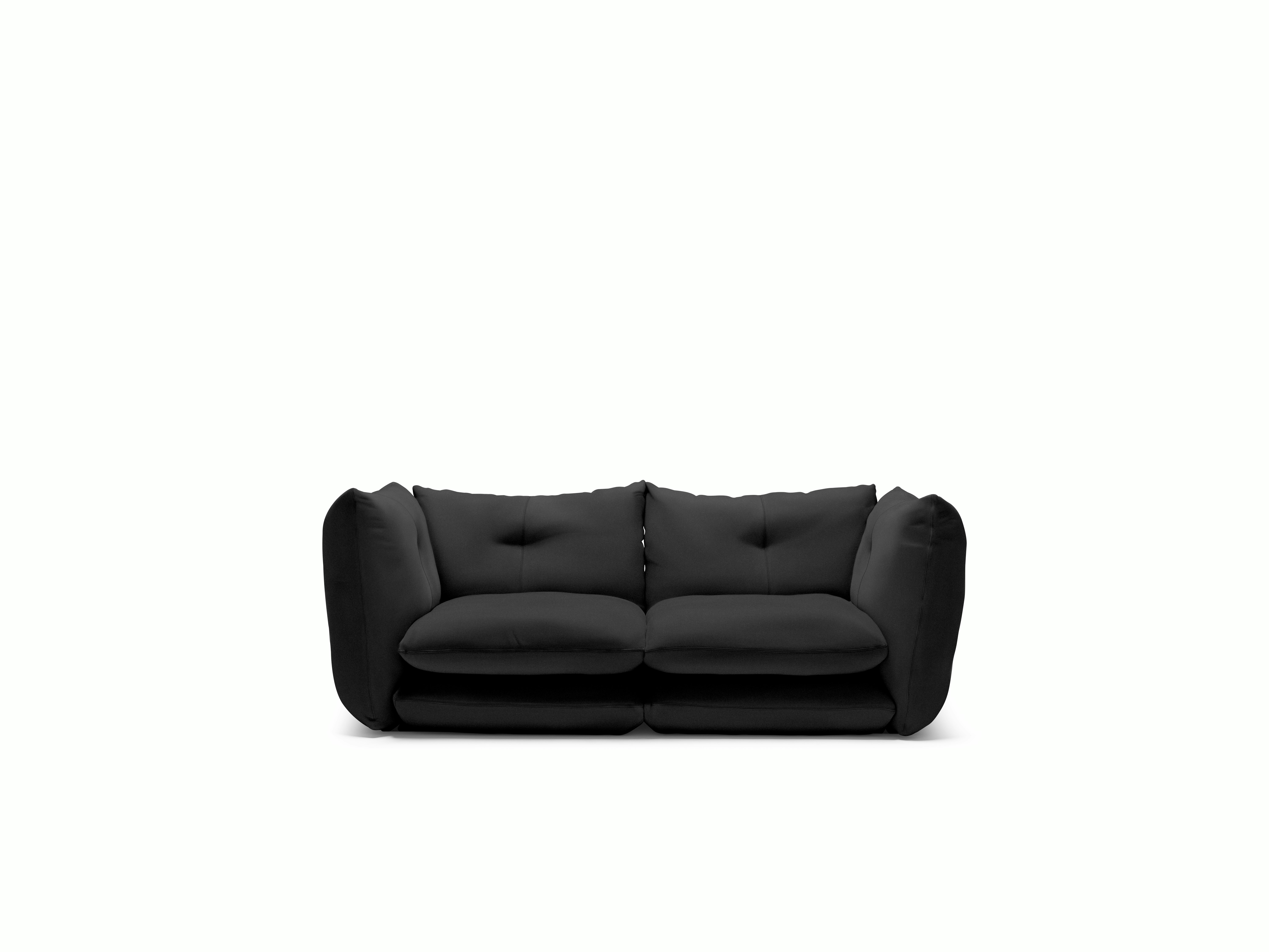 Pillo Sofa -  Two Seater,  Standard or Deep,  Iseo,  Dark Grey