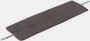 Linear Steel Bench Seat Pad, Small in Dark Grey