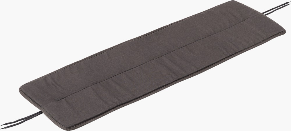 Linear Steel Bench Seat Pad, Small in Dark Grey