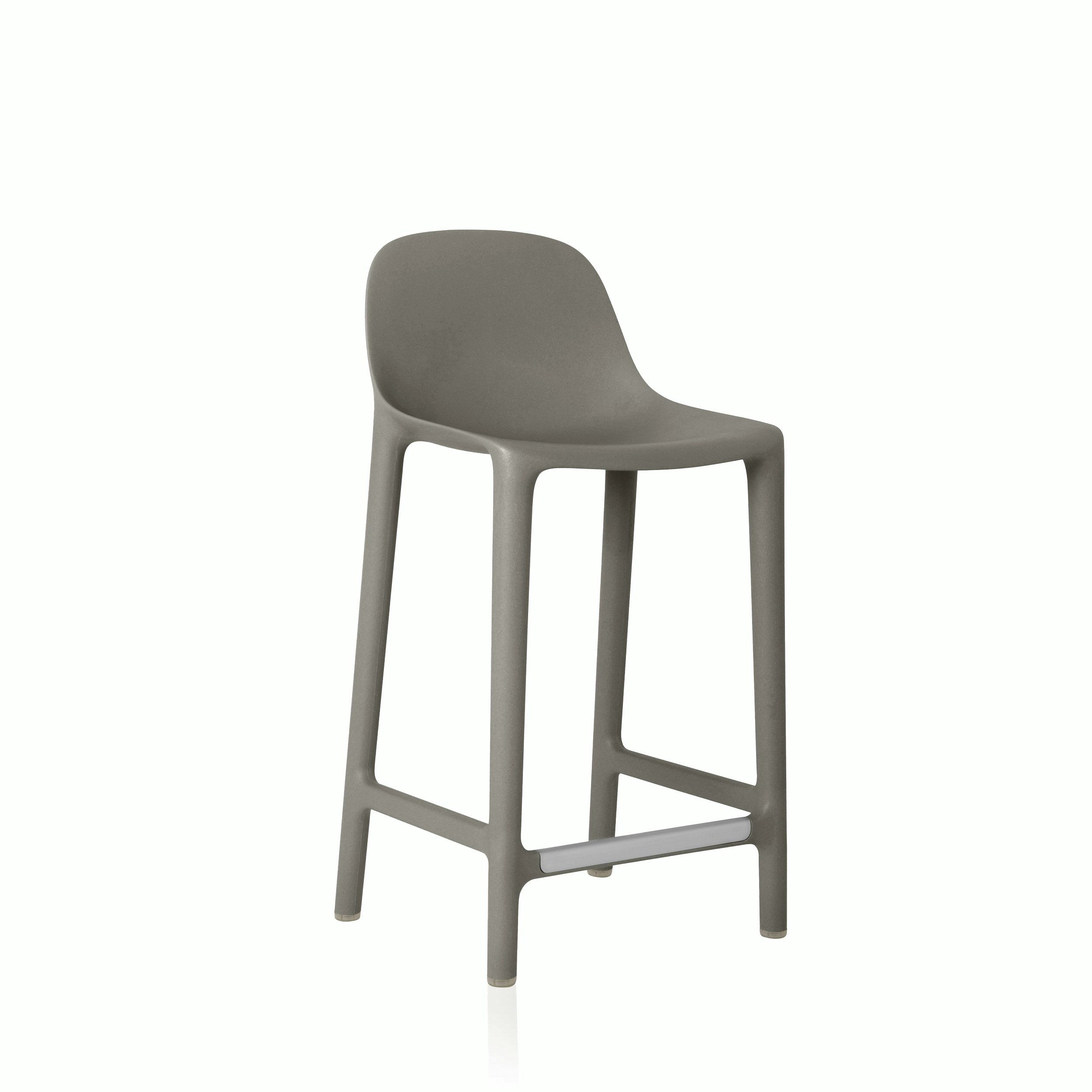 Broom Stool - Counter Height, Light Grey