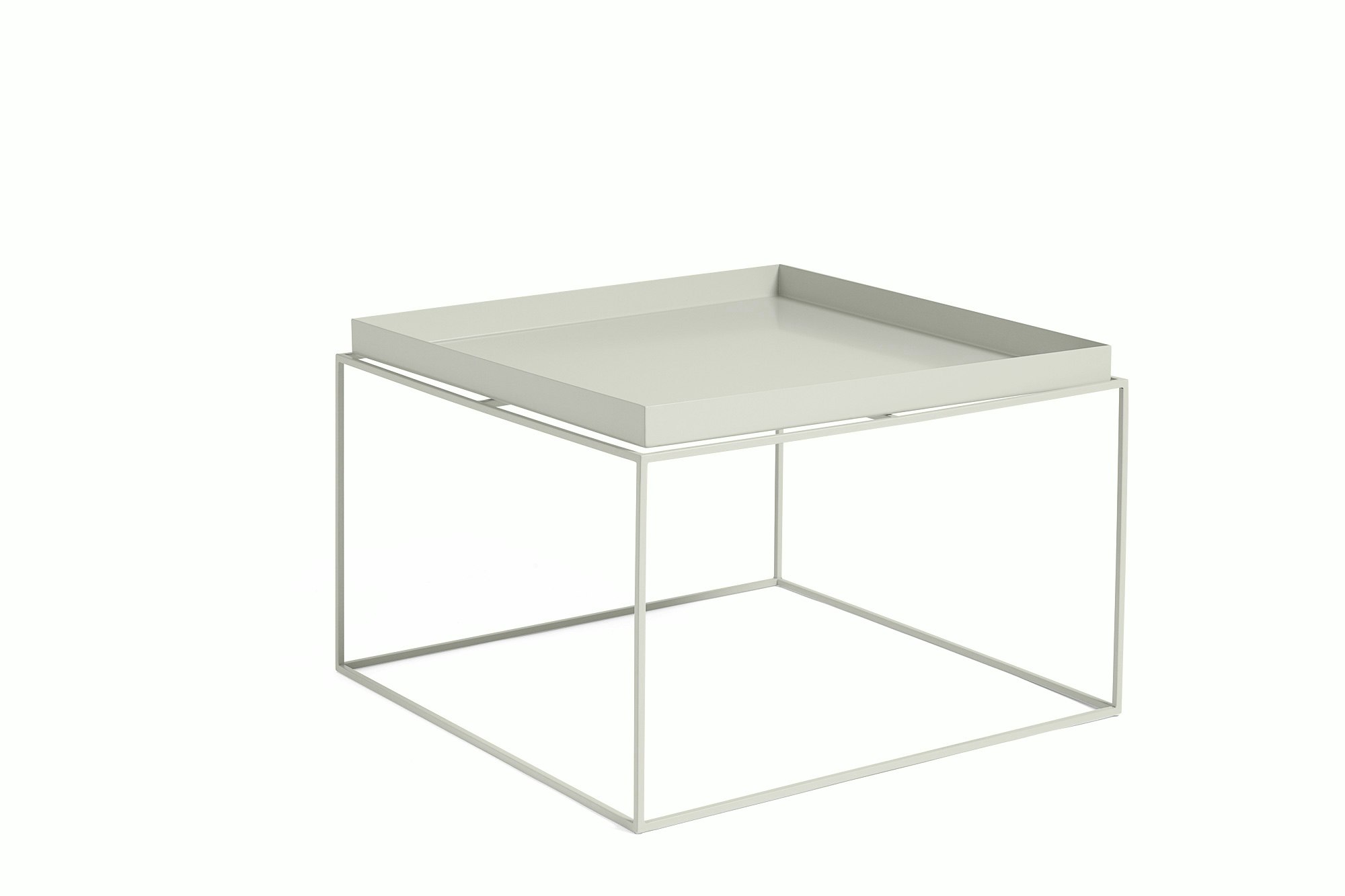 Warm grey Tray Coffee Table, viewed at an angle.