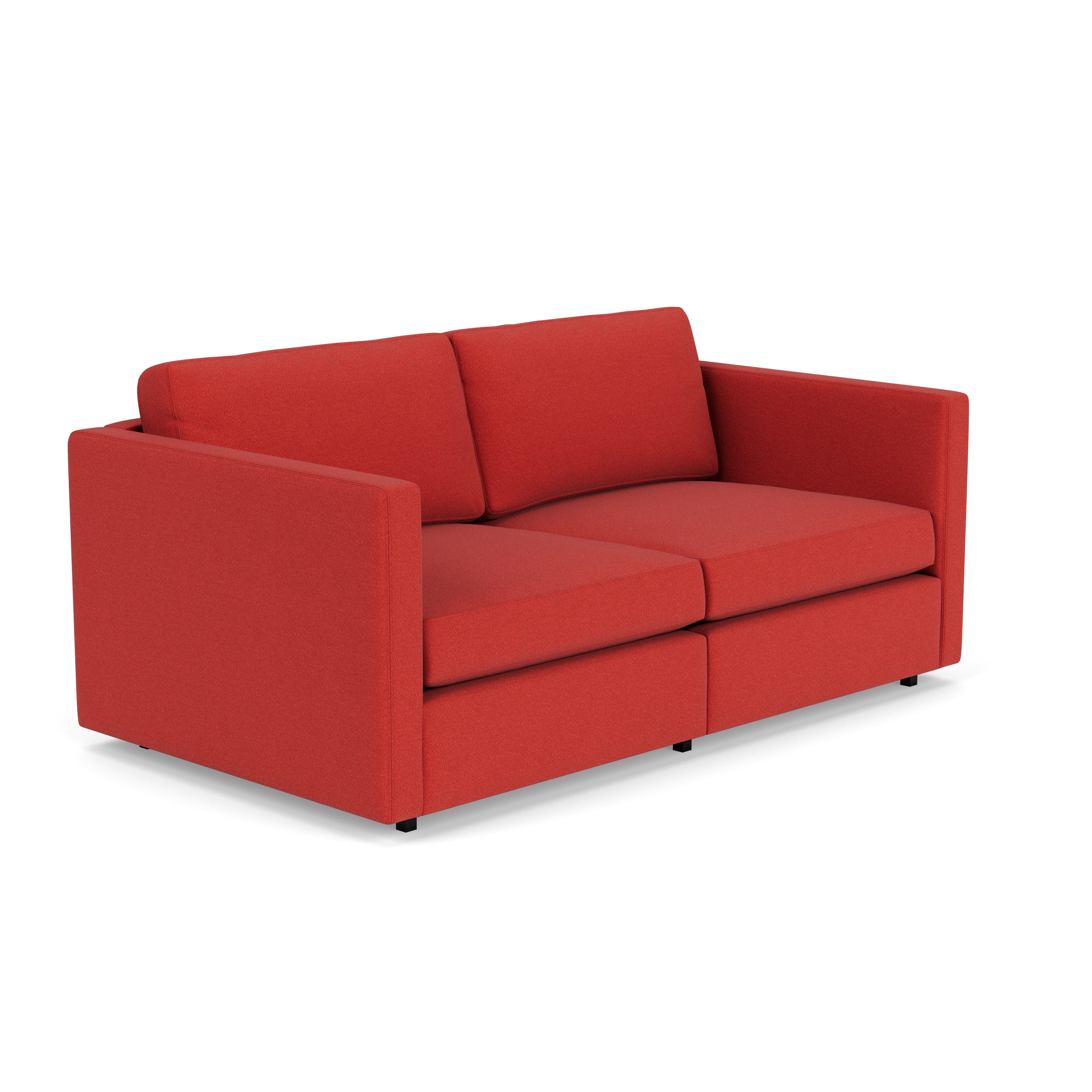 Pfister Settee - Classic Boucle, Fiery