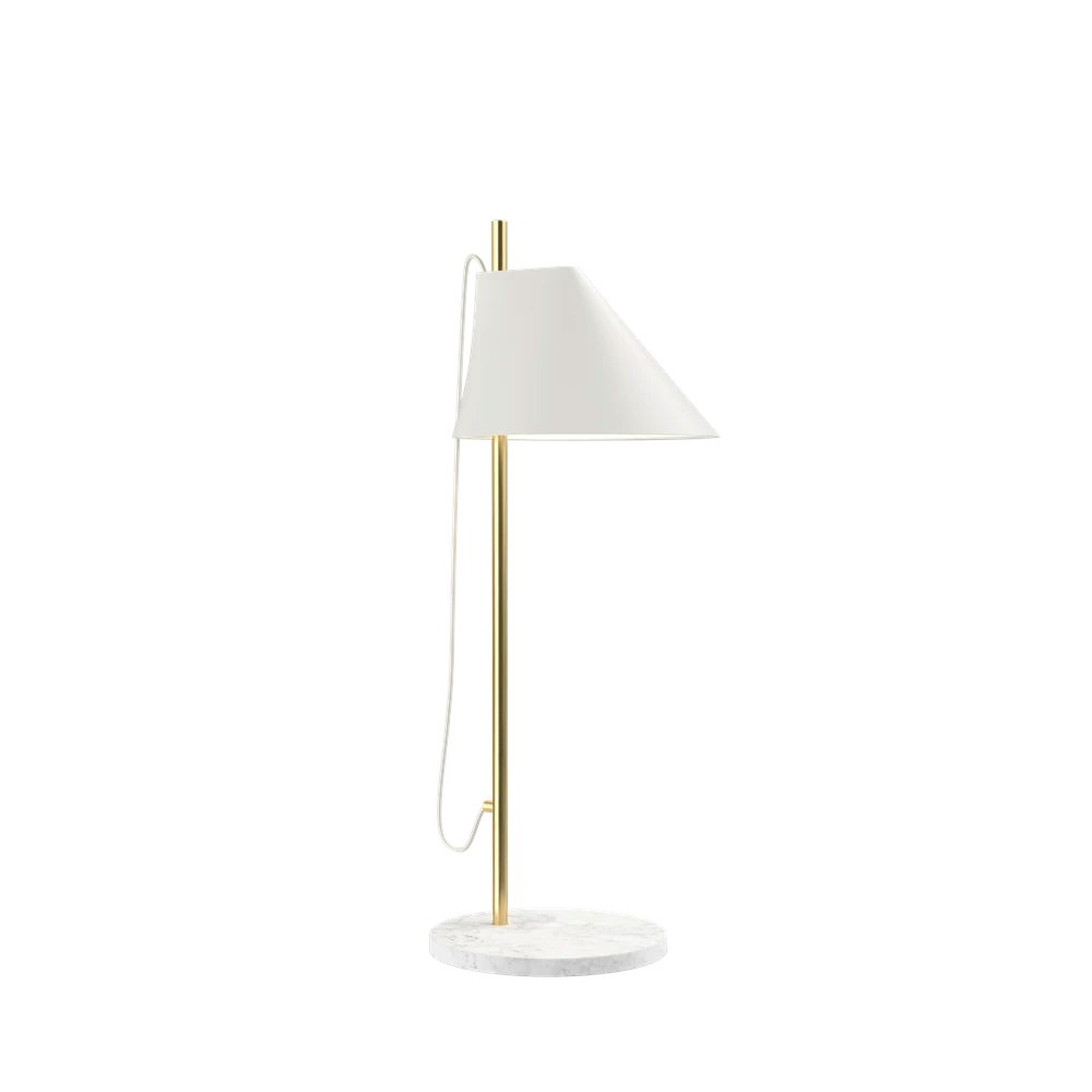 Yuh Table Lamp - White and Brass
