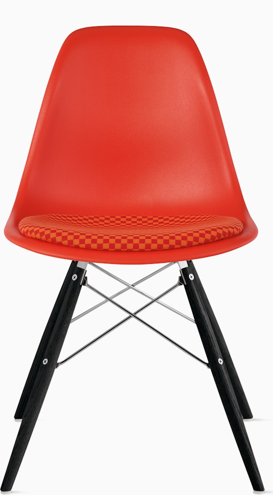 Eames Molded Plastic Side Chair with Seat Pad