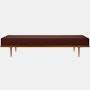 Nelson Daybed - Standard,  Walnut,  Tempo Velvet,  Burgundy,  Taper