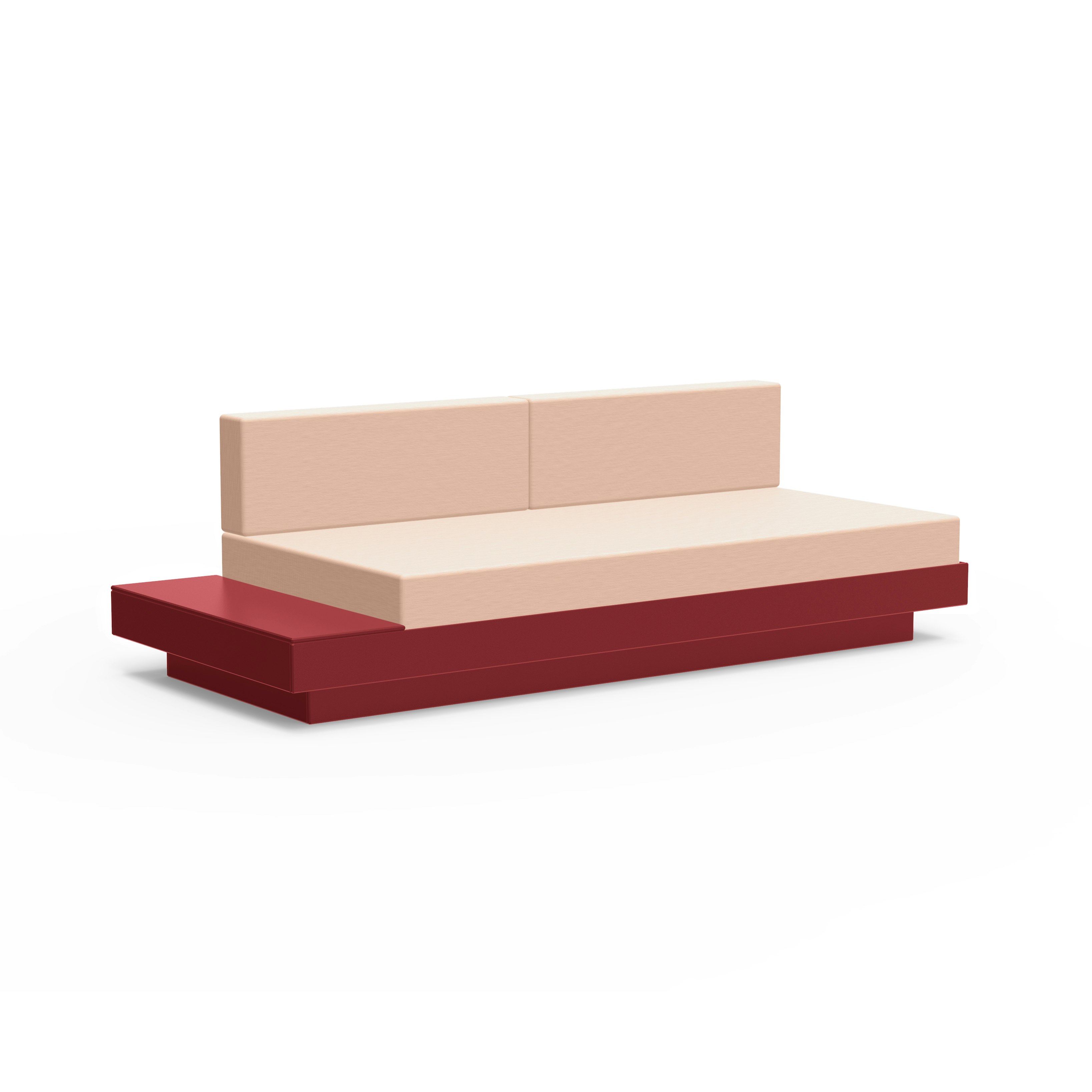 Platform One Sofa with One Table,  Chili Frame,  Petal Cushions