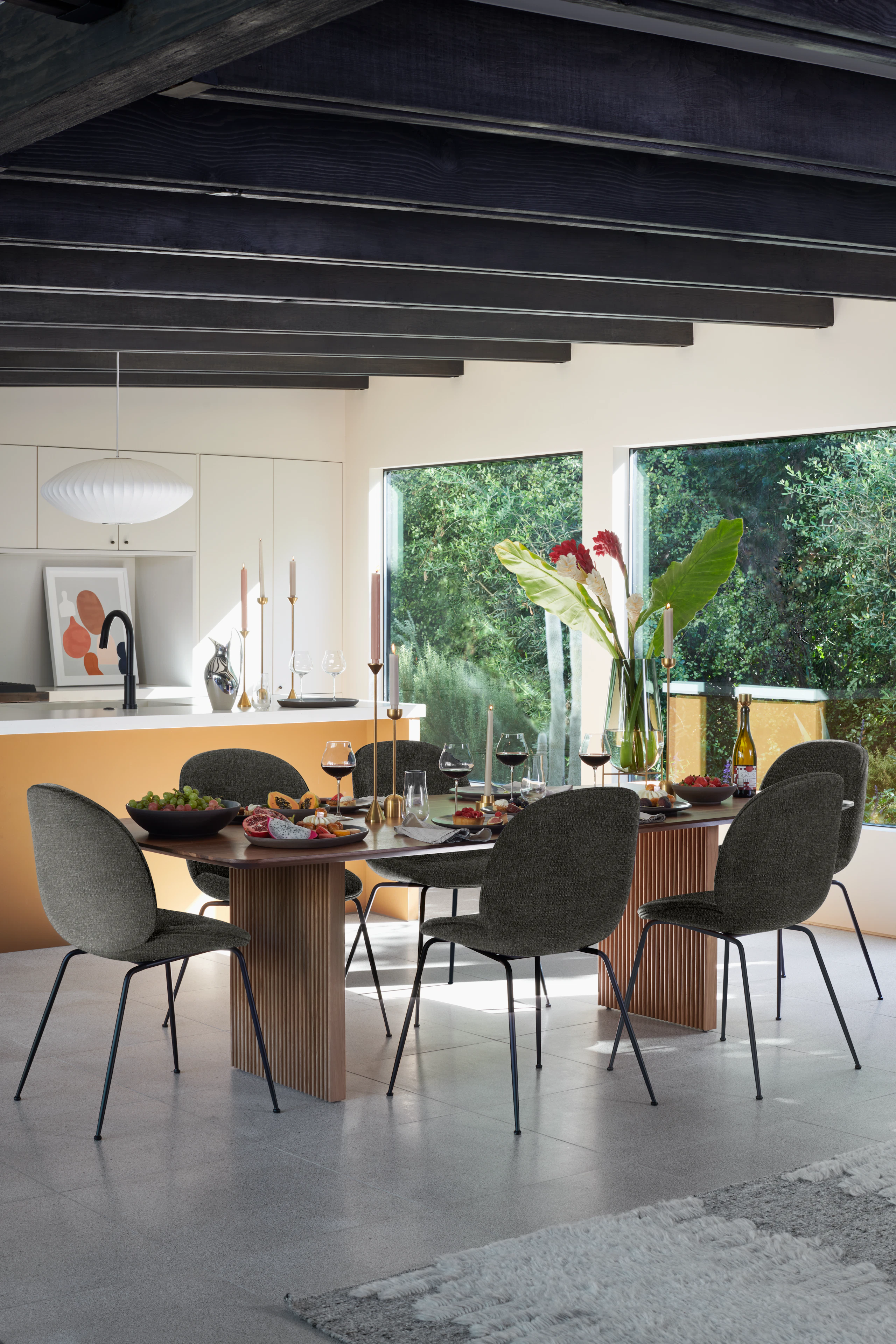 Ten Table and Beetle Chairs