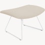 Bertoia Bird Ottoman, White, Full Cover, Hourglass, Sandbar