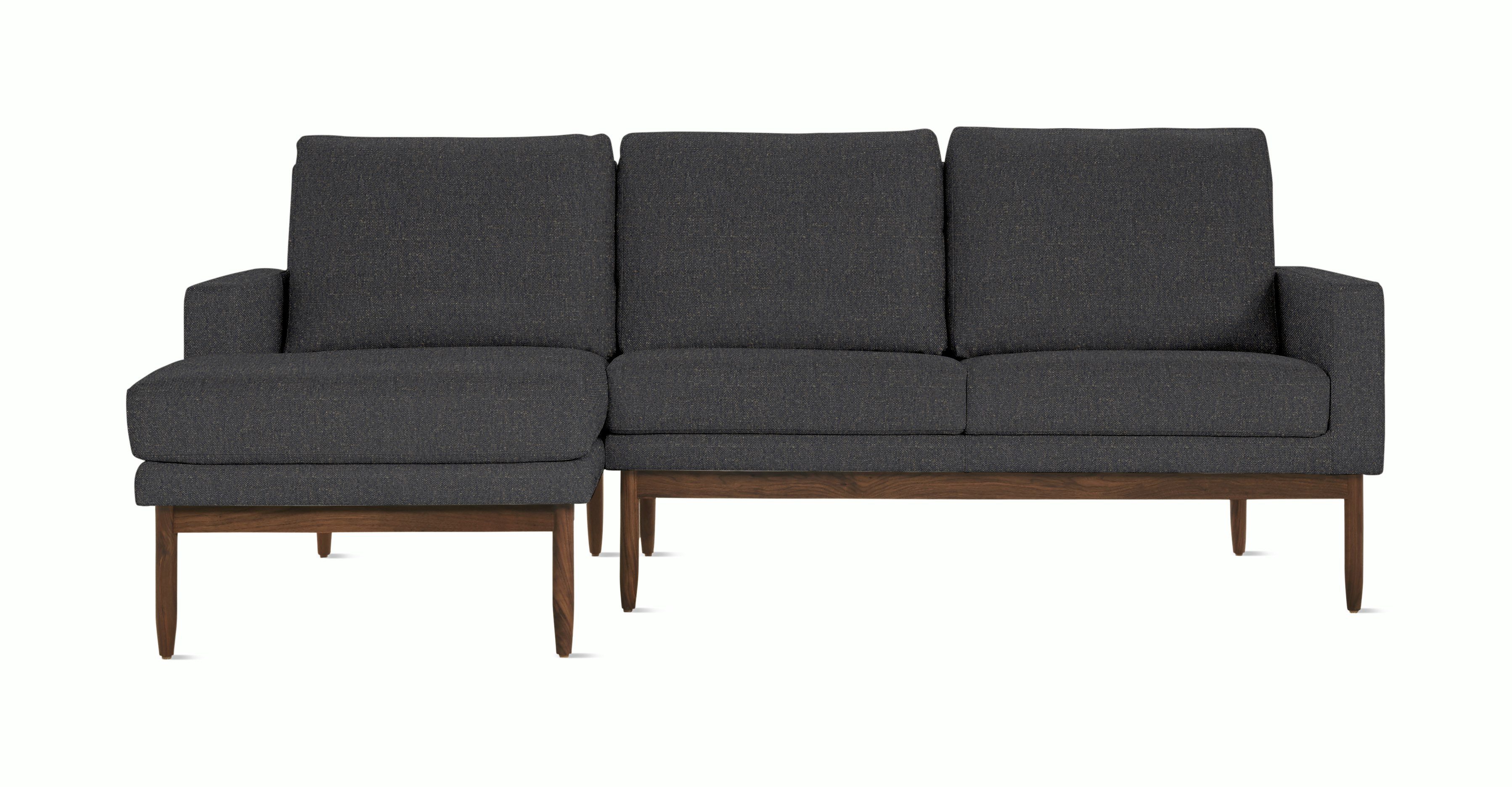 Raleigh Sectional Sofa - Left,  Walnut,  Album Linen,  Millennium