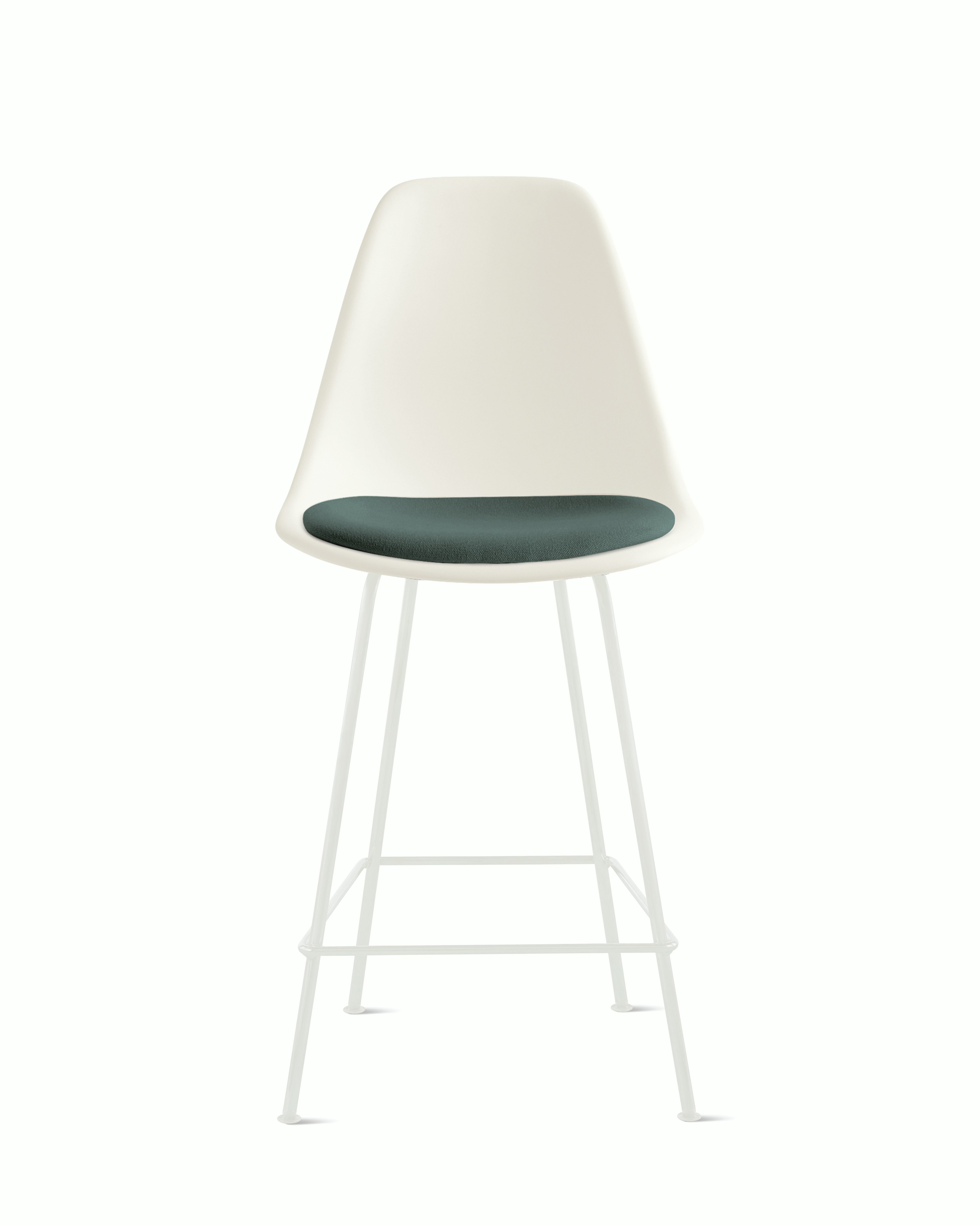 Eames Molded Plastic Stool with Seat Pad