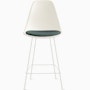 Eames Molded Plastic Stool with Seat Pad Eames Molded Plastic Stool with Seat Pad