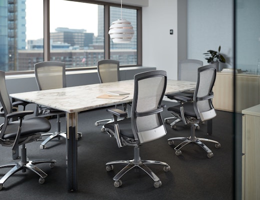 LSM Conference Table with Life Chairs conference room LSM table life chairs