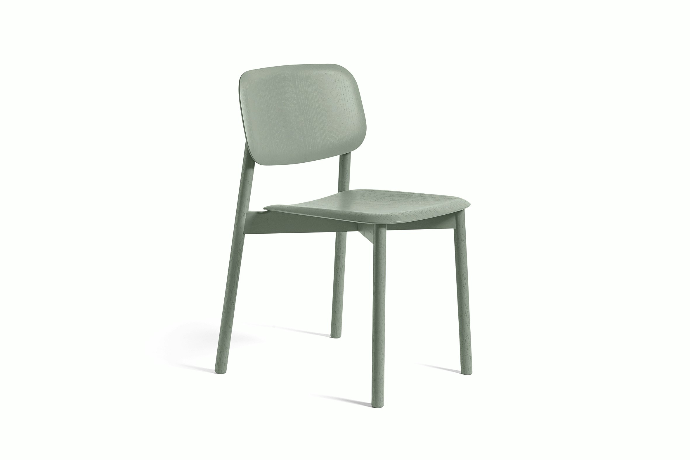 Dusty green Soft Edge 60 Chair, viewed at an angle.