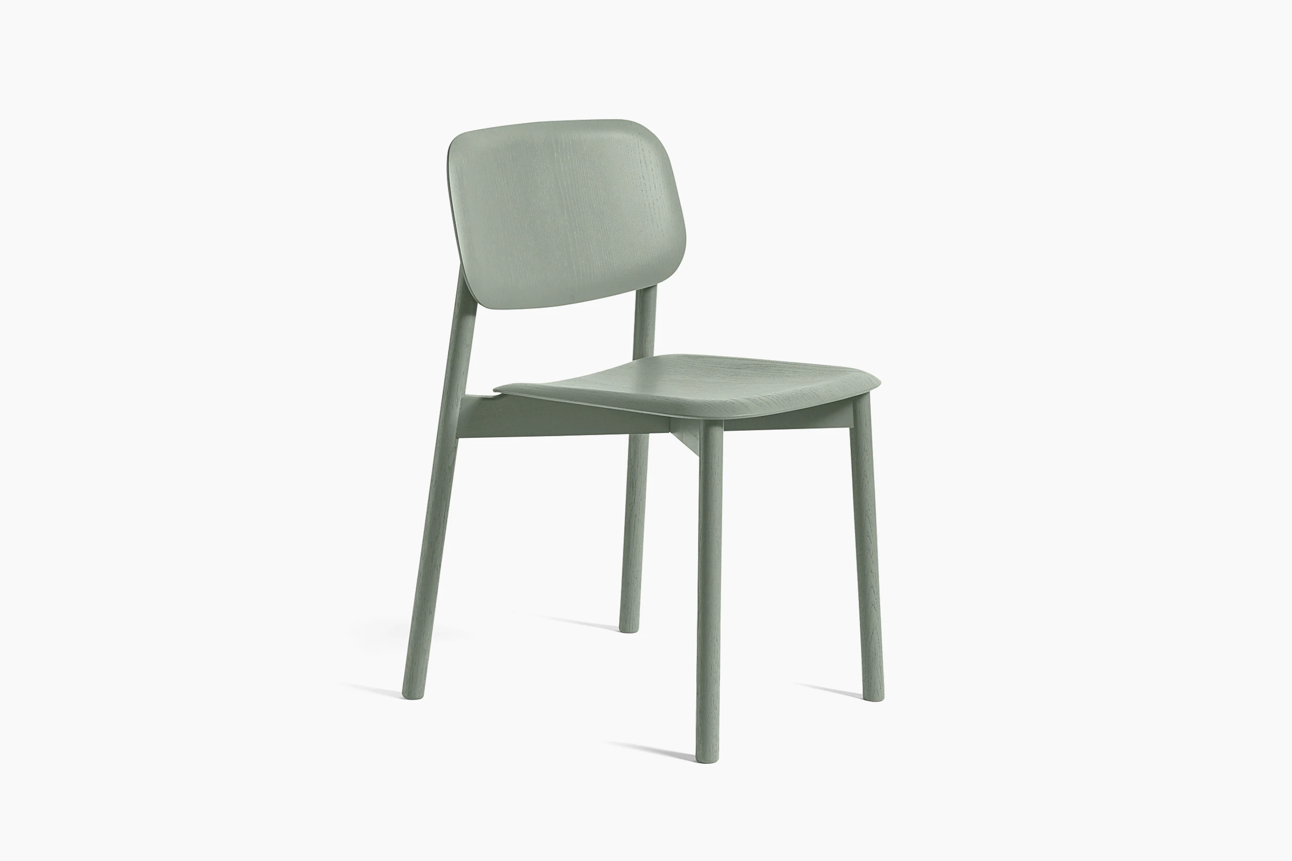 Dusty green Soft Edge 60 Chair, viewed at an angle.