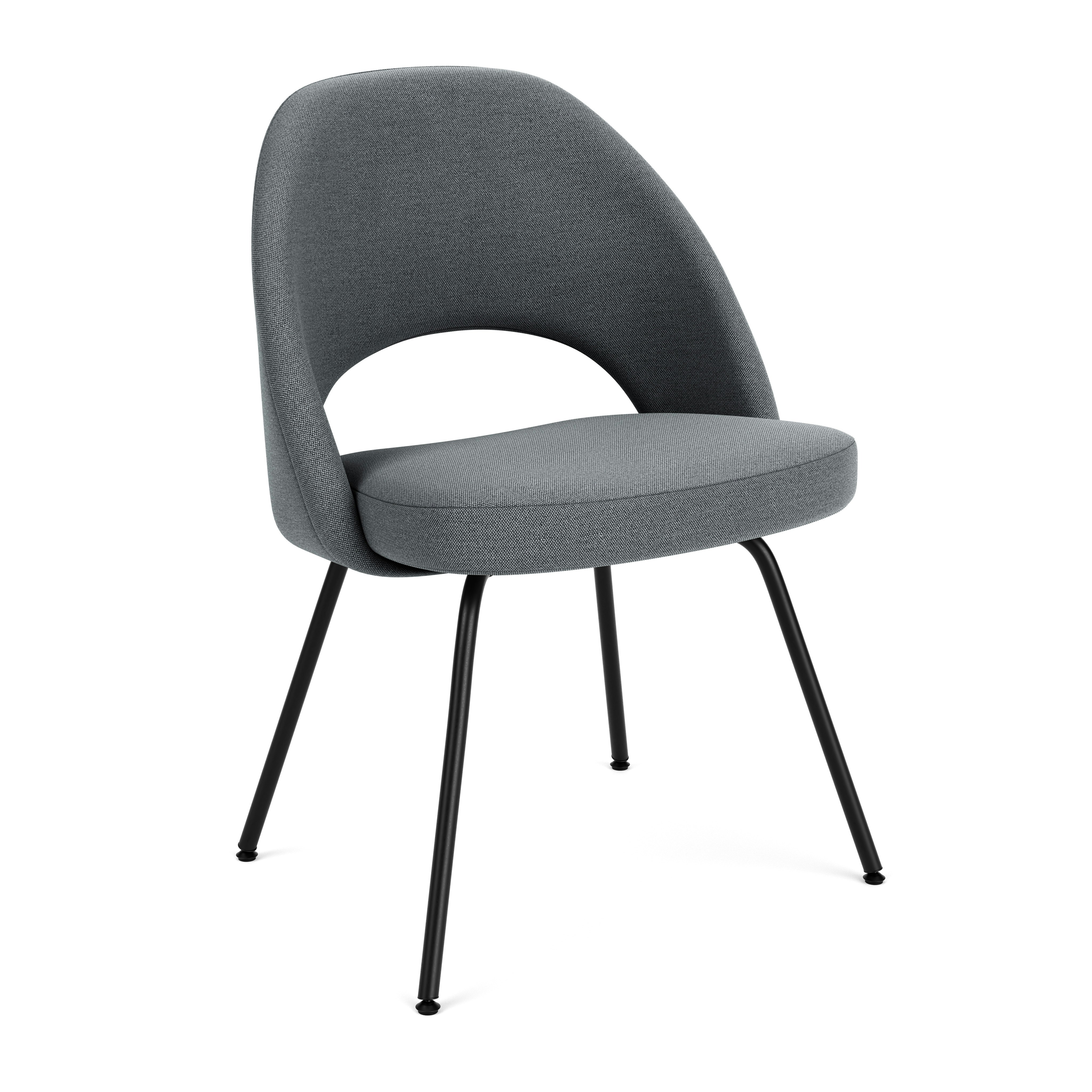 Saarinen Executive Side Chair - Hourglass, Iron, Black