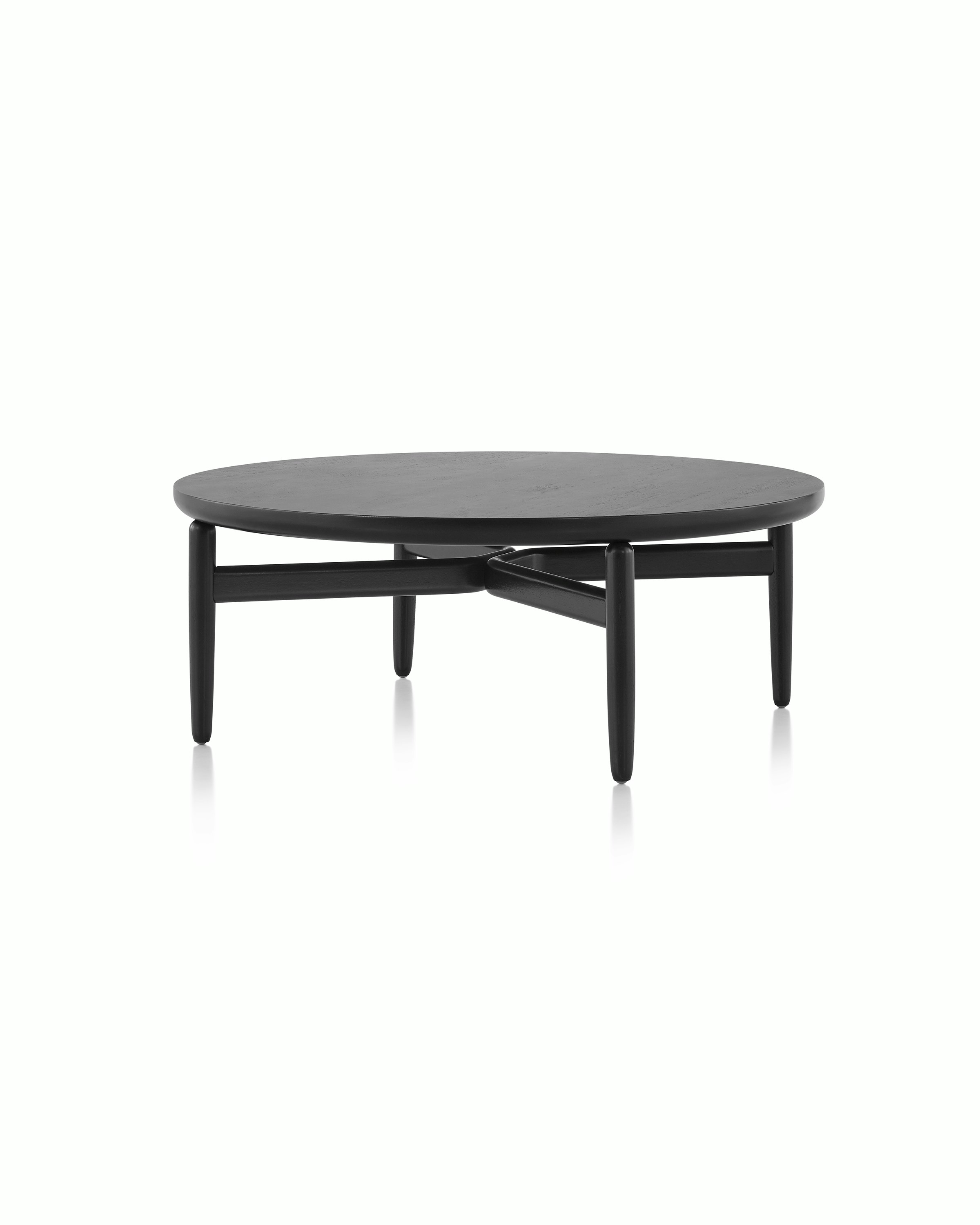 A Round Reframe Table in Ebony ash.