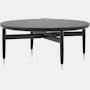 A Round Reframe Table in Ebony ash.