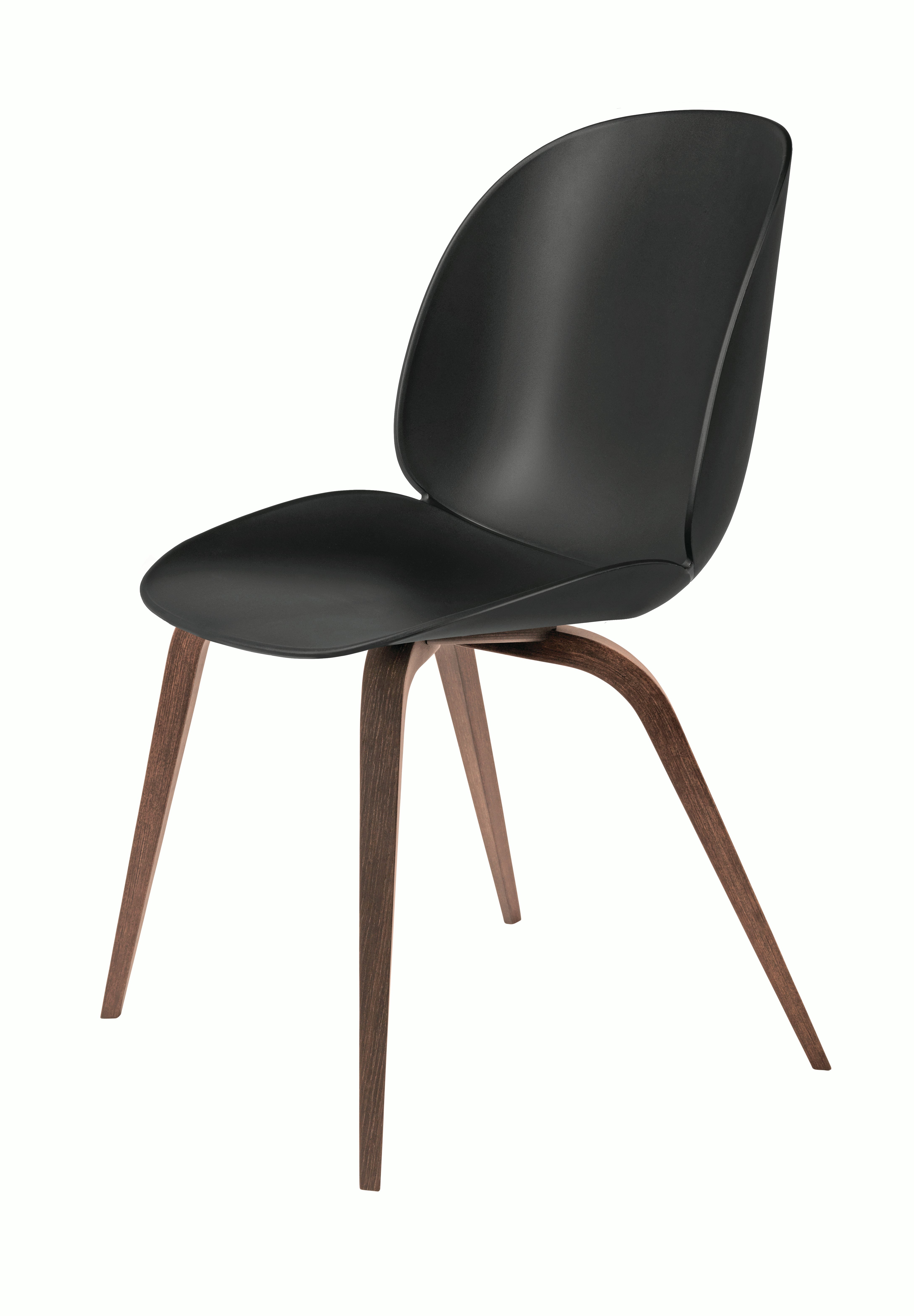 Beetle Side Chair,  Walnut Base