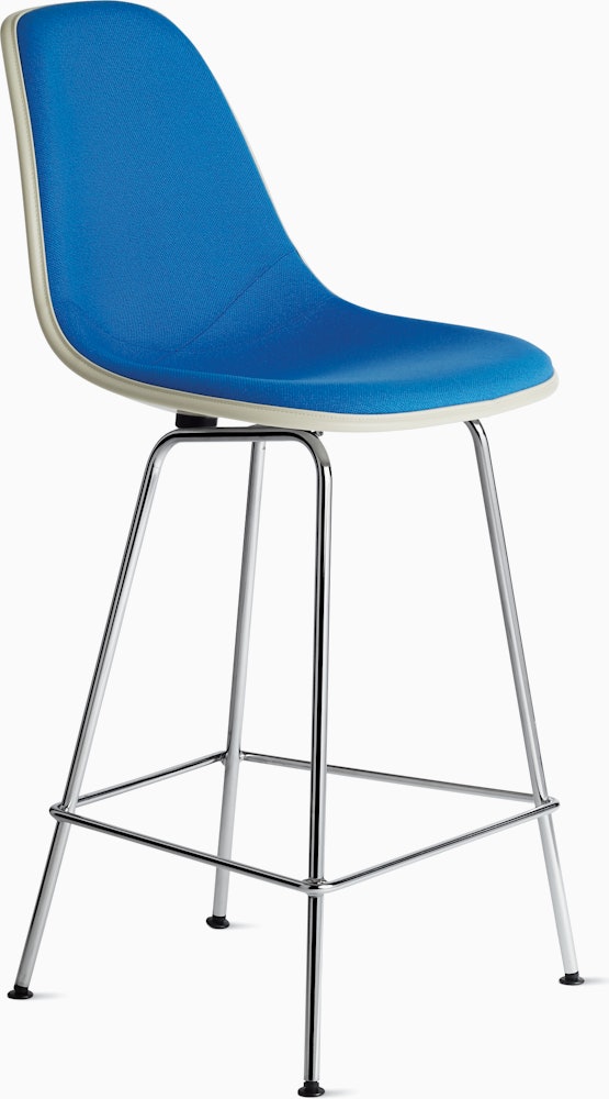 Eames Upholstered Molded Plastic Stool