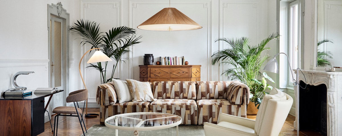 1972 Pendant in a living room setting