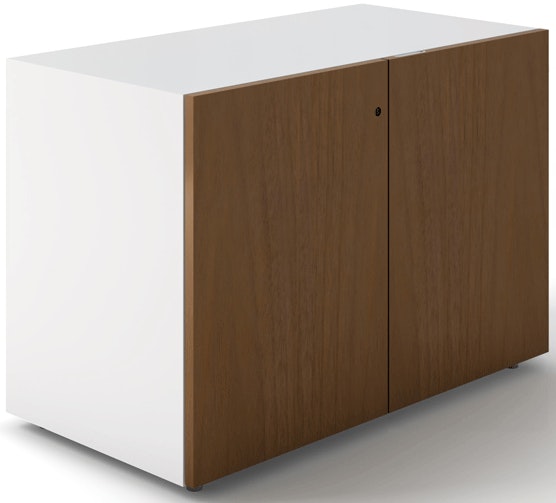 Antenna Cabinet - Laminate, Bright White, Veneer, Light Walnut, Bright White