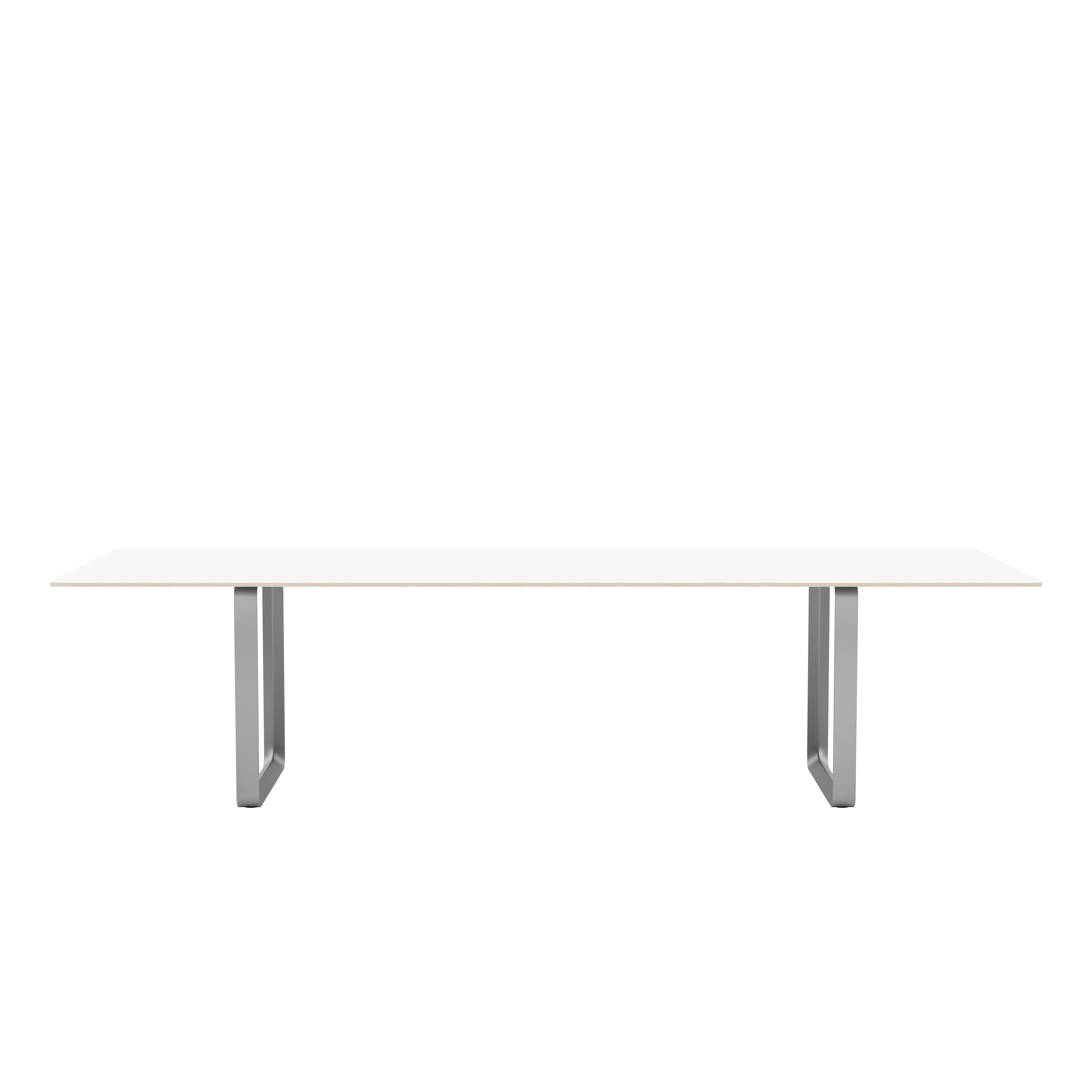 70/70 Table   ,  116W x 42-1/2D x 28-3/4H   ,  Laminate\FRAME: Grey\TOP: White