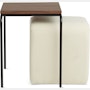 Fellow Nesting Table with Pouf