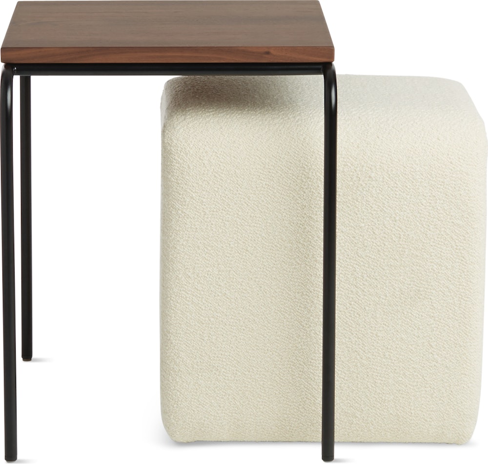 Fellow Nesting Table with Pouf