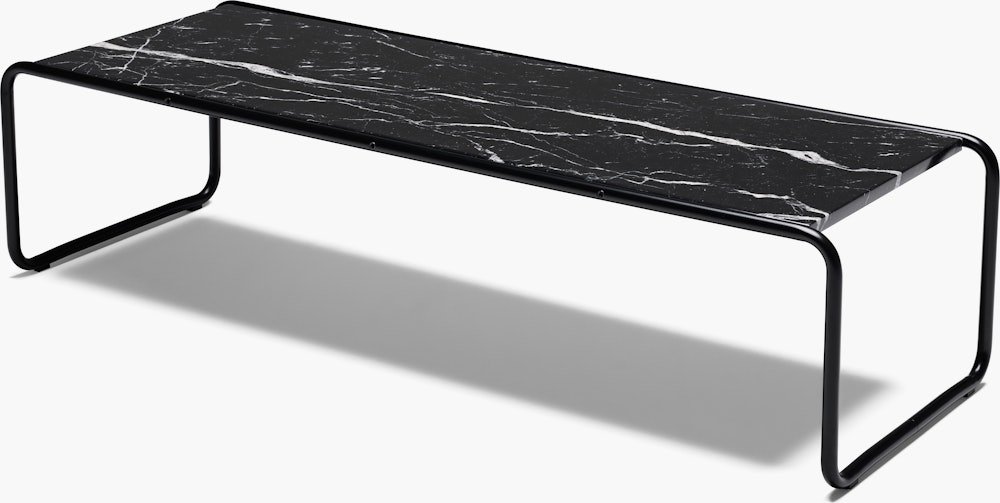 Laccio Large Table in Black with Nero Marble Top