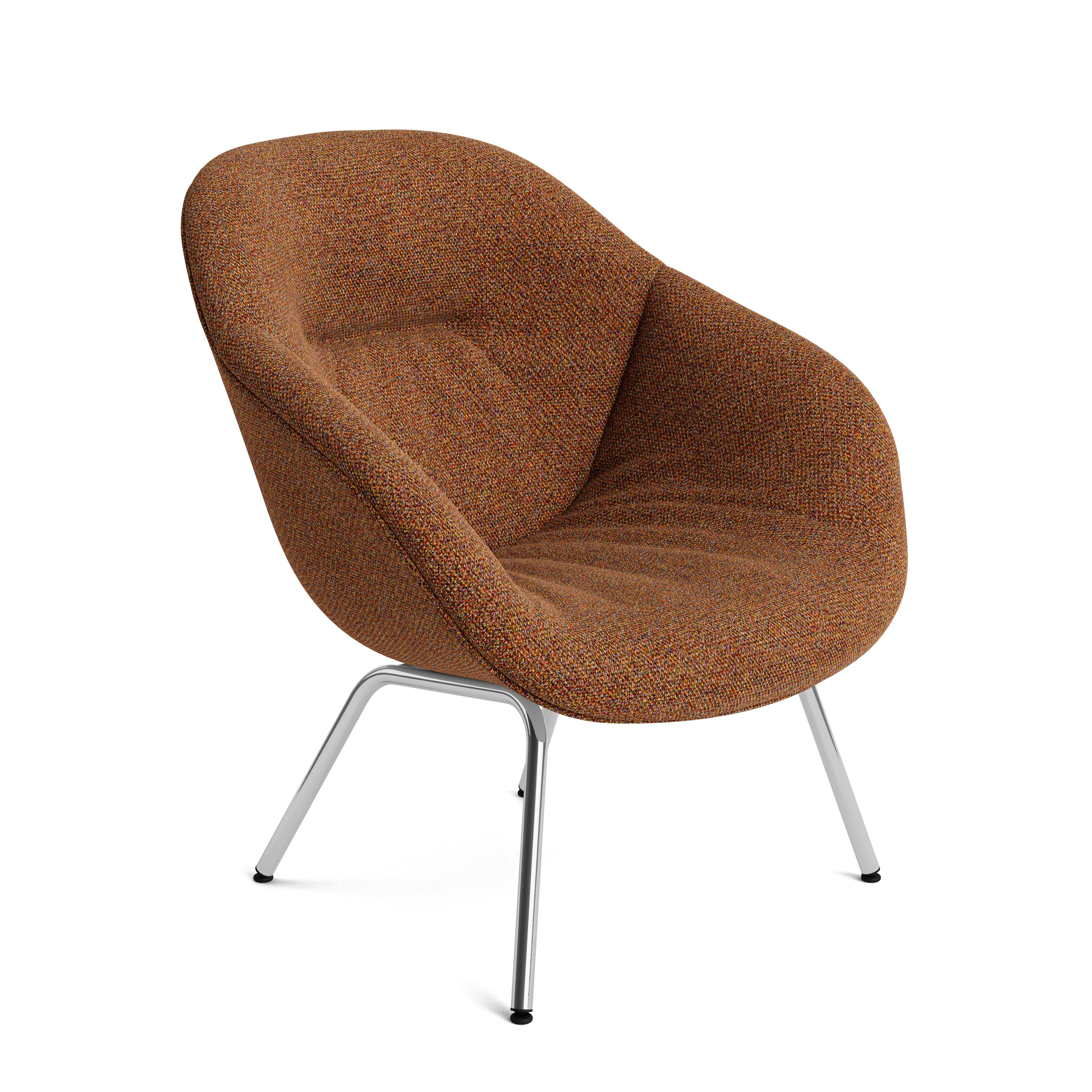 AAL 87 Armchair, Low Back - Soft, Loft, 500 Flame, Chromed Steel