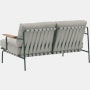 Settle Outdoor Sofa - Two Seater, Dark Green, Ribbed Weave, Thistle