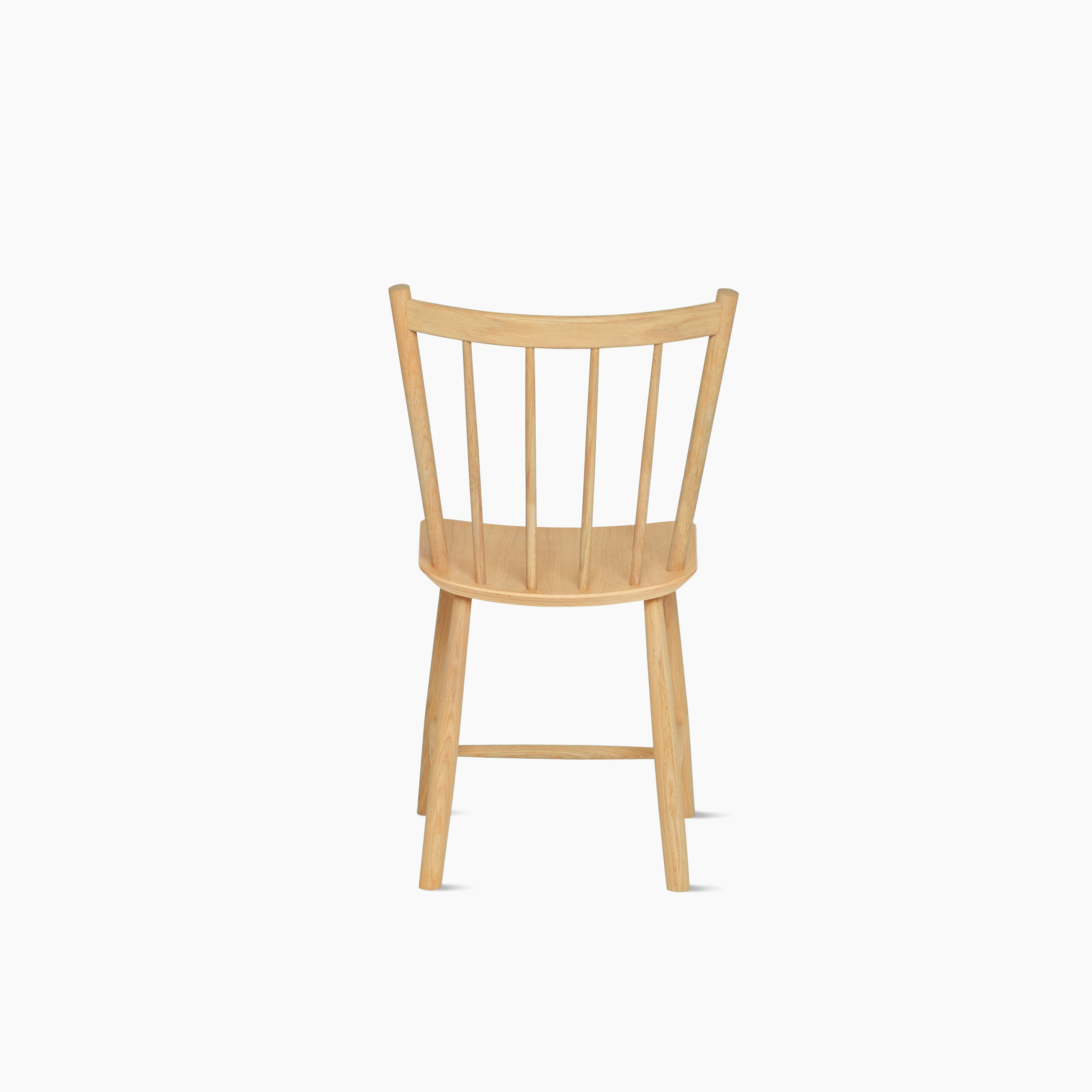 An oak J 41 Side Chair viewed from the back