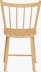 An oak  J 41 Side Chair viewed from the back